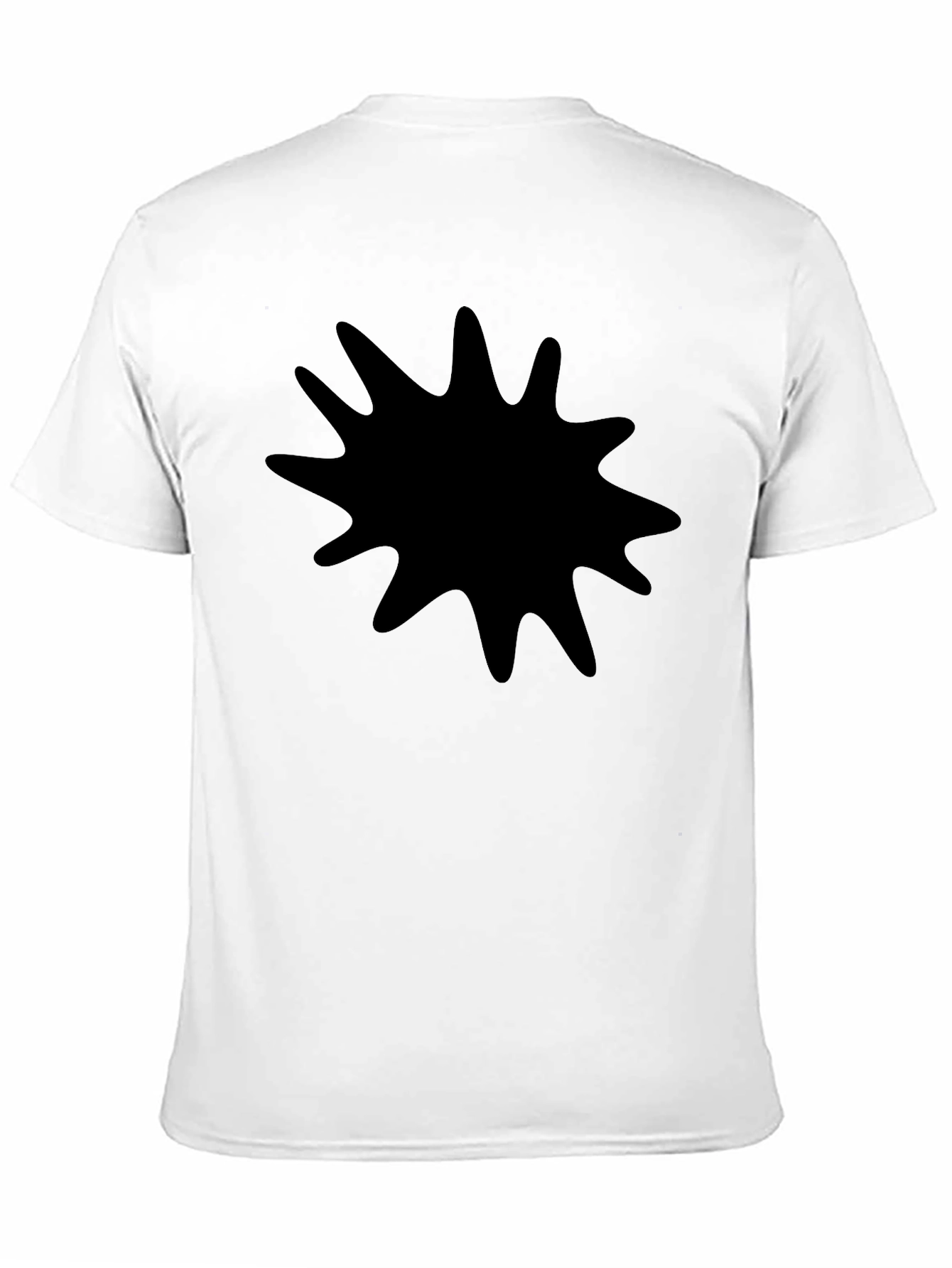 Black Graphic Tee - Abstract Splash Design