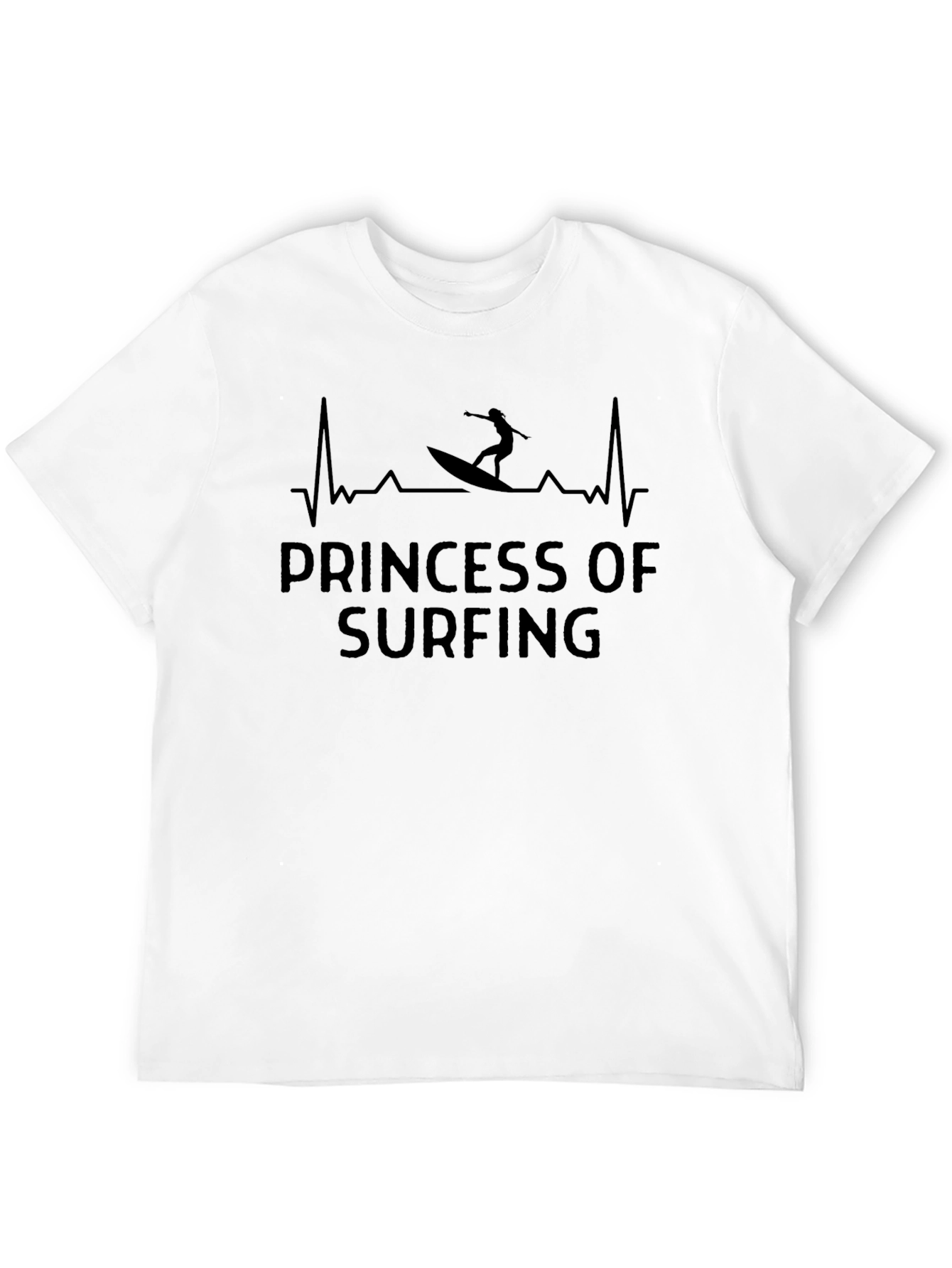 Princess of Surfing T-Shirt - Heartbeat Design
