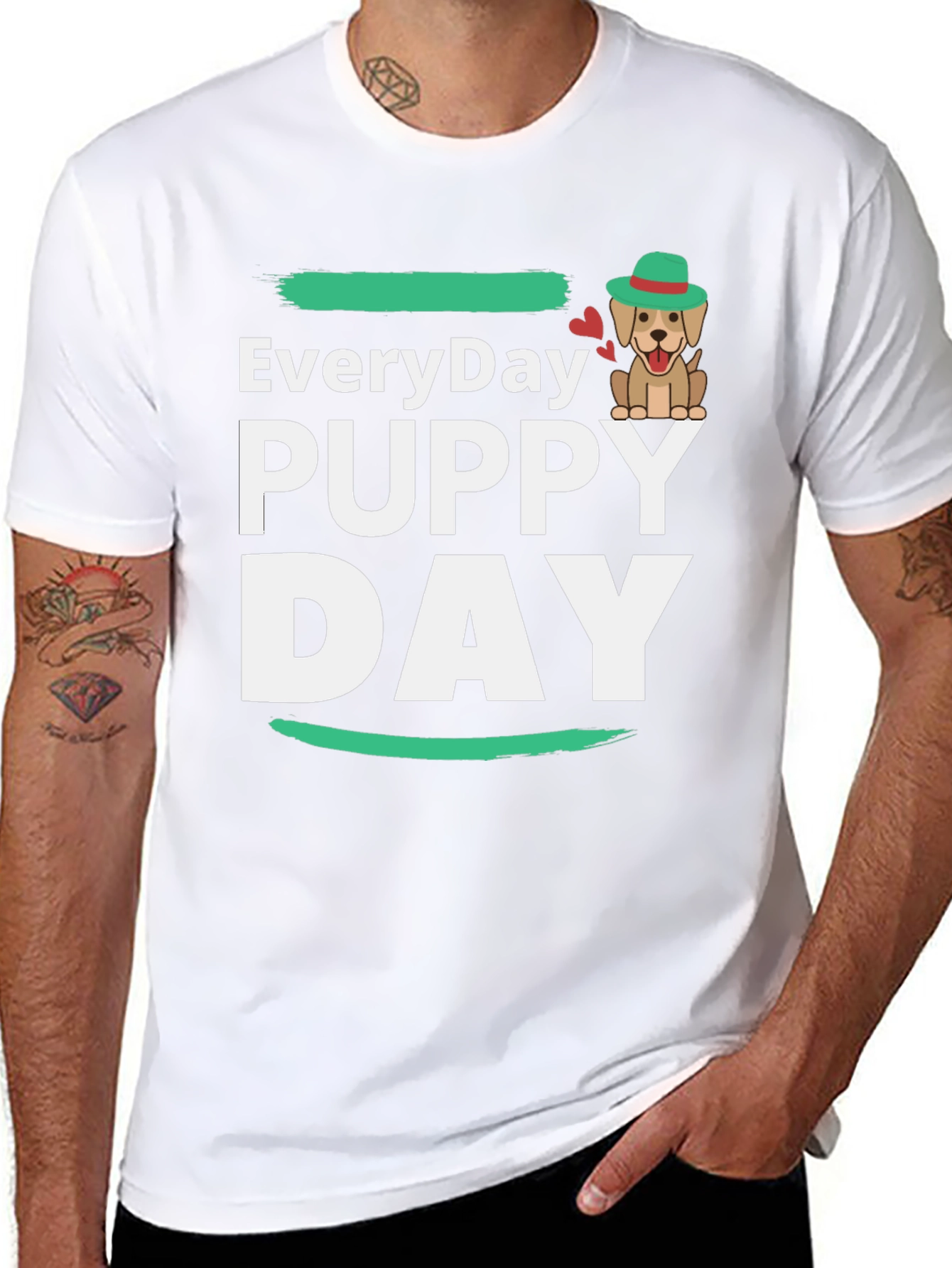 Everyday Puppy Day T-Shirt Cute Dog Tee