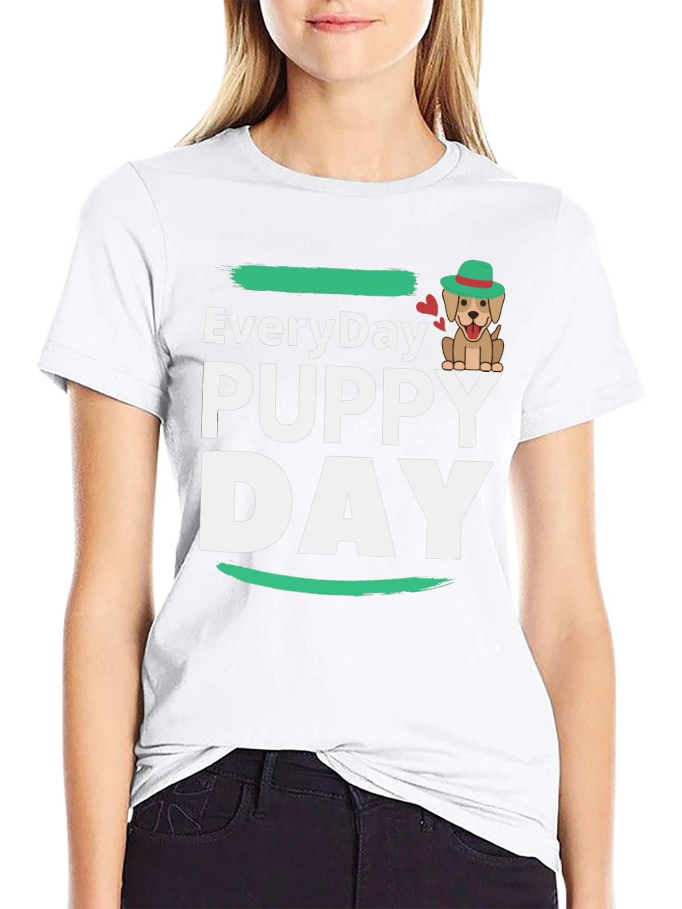 Everyday Puppy Day T-Shirt Cute Dog Tee