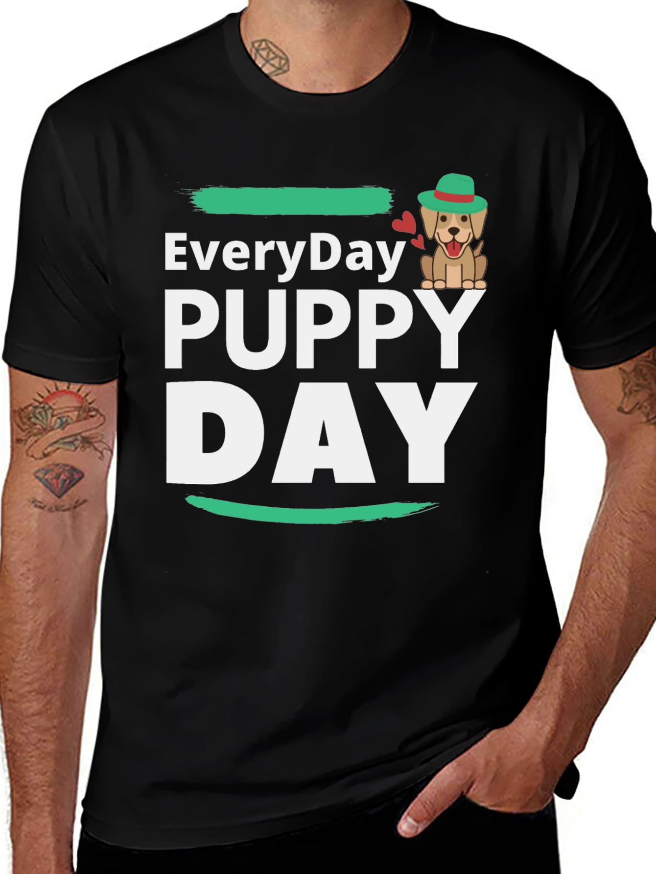 Everyday Puppy Day T-Shirt Cute Dog Tee