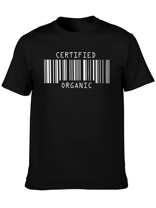 Certified Organic Barcode Graphic Tee - Black