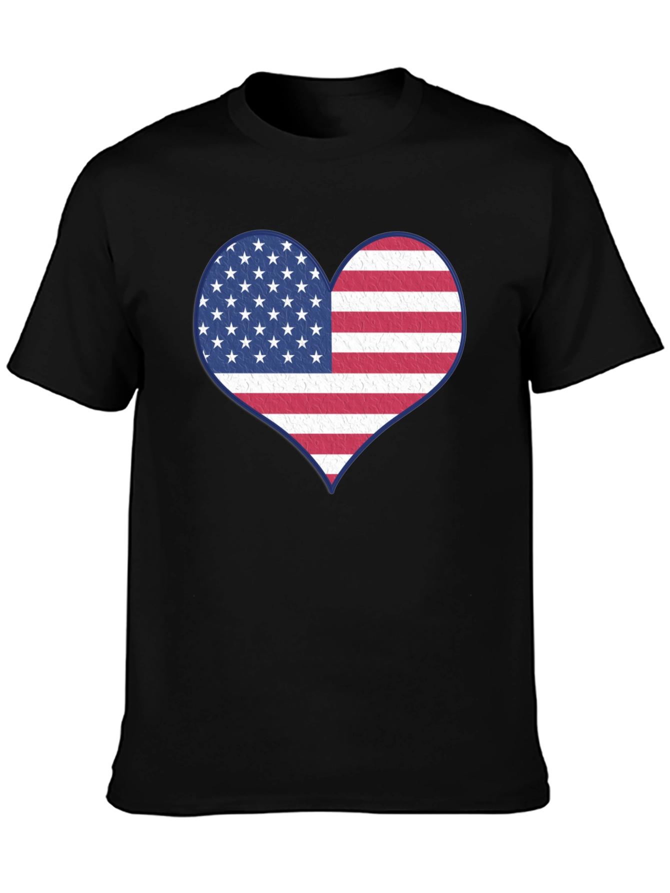 Patriotic Heart Flag Graphic Tee