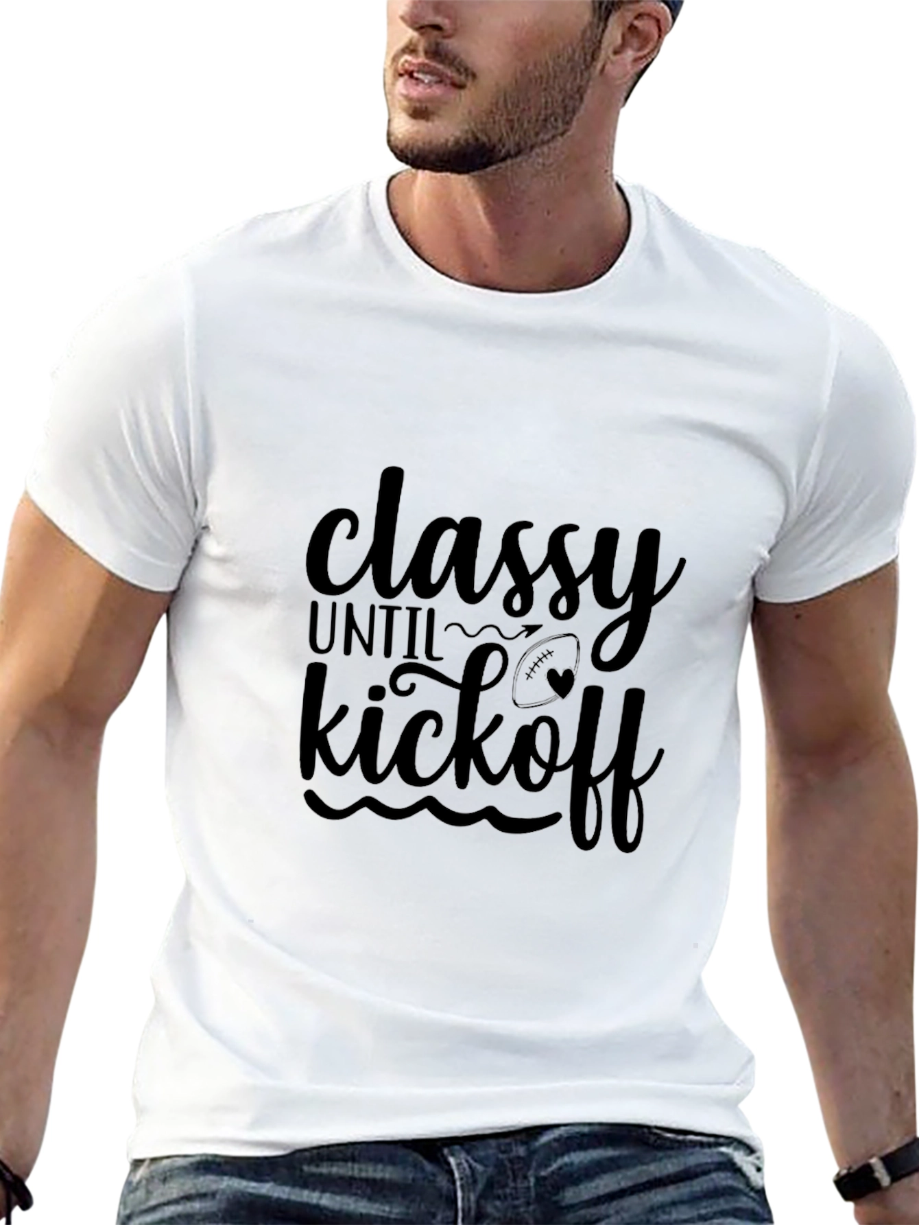 Classy Until Kickoff Black T-Shirt