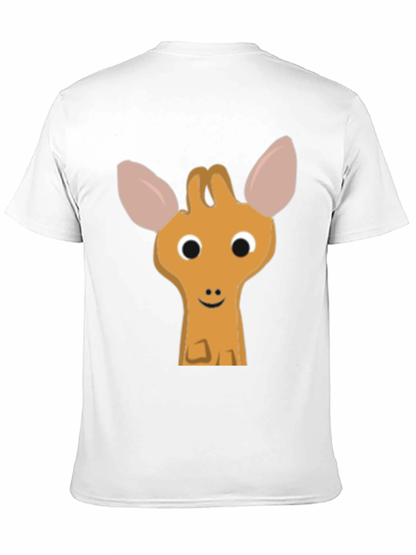 Cute Cartoon Deer Graphic Black T-Shirt