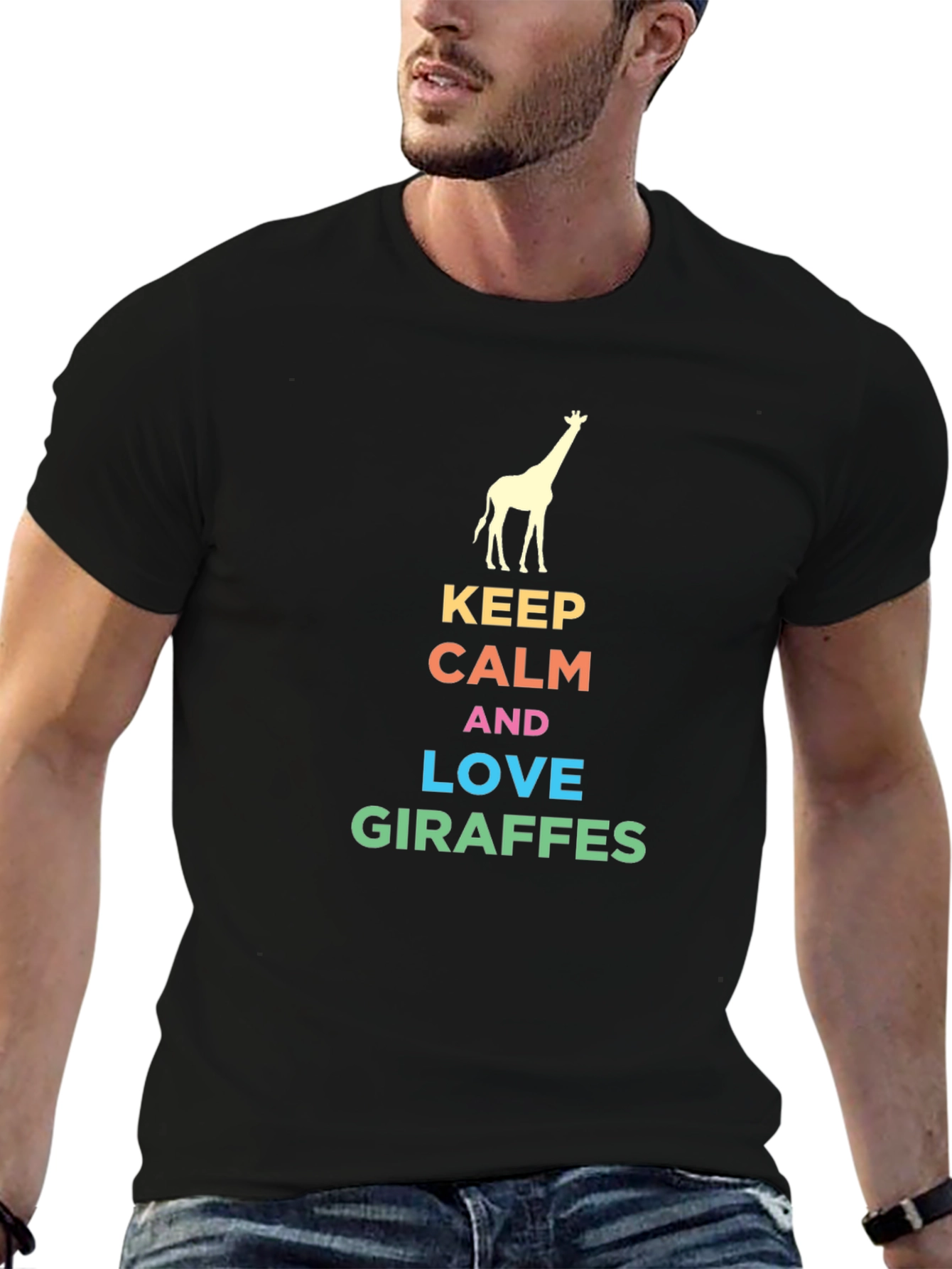Keep Calm & Love Giraffes Graphic Tee