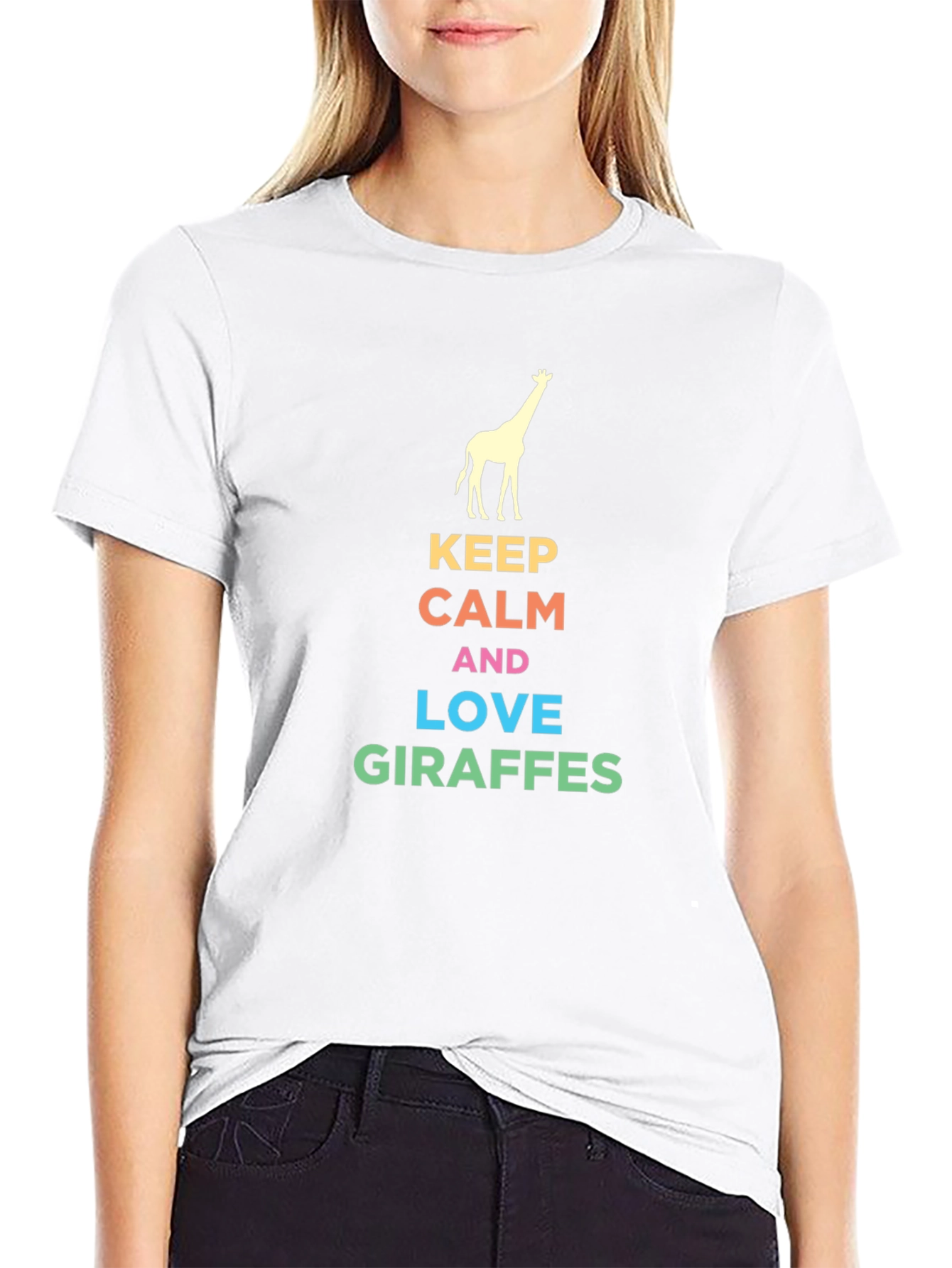 Keep Calm & Love Giraffes Graphic Tee