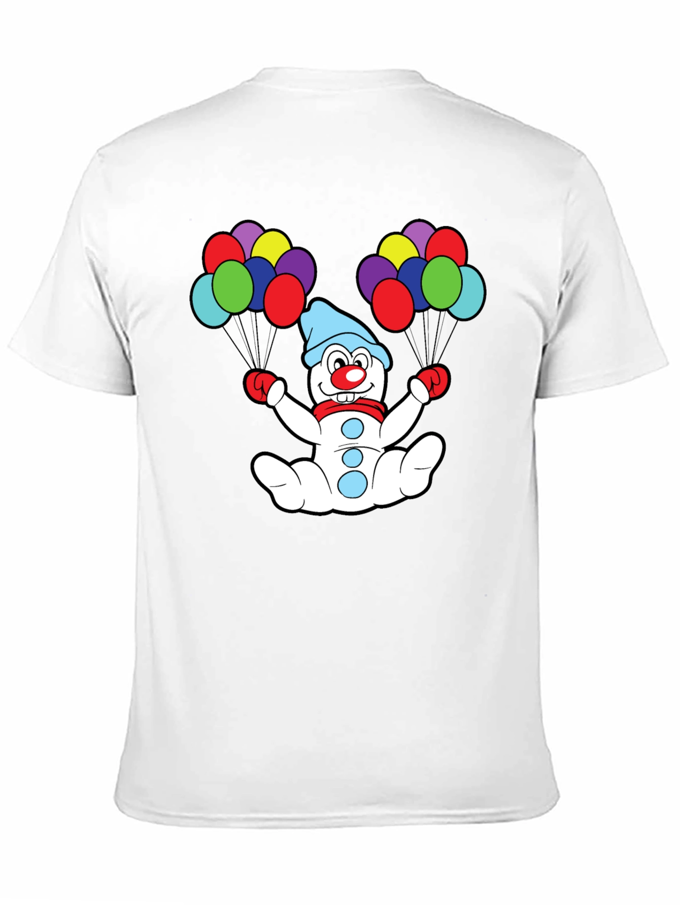 Clown Snowman with Balloons T-Shirt