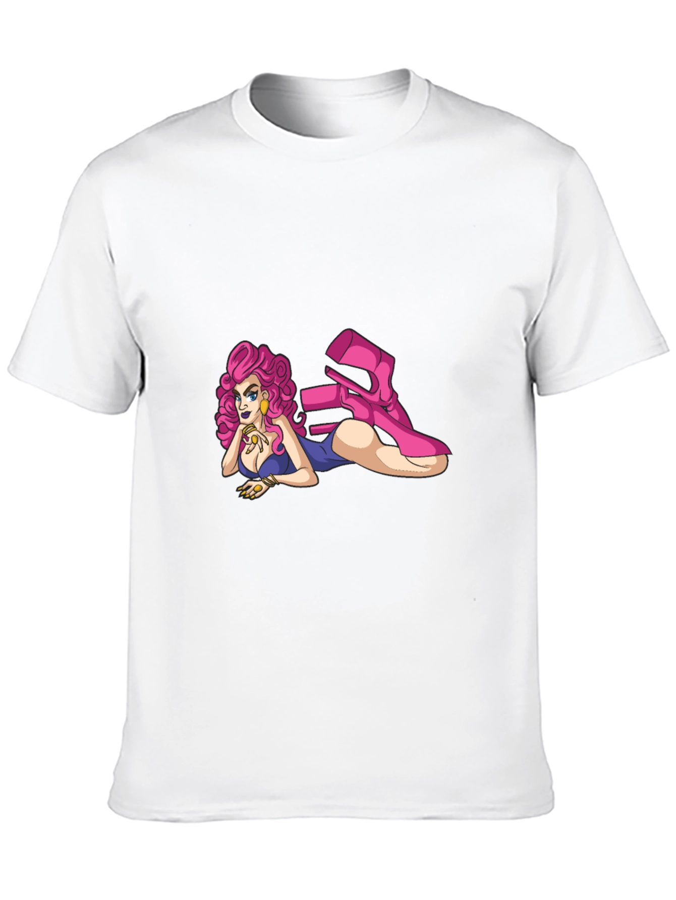 Cartoon Girl T-Shirt - Black