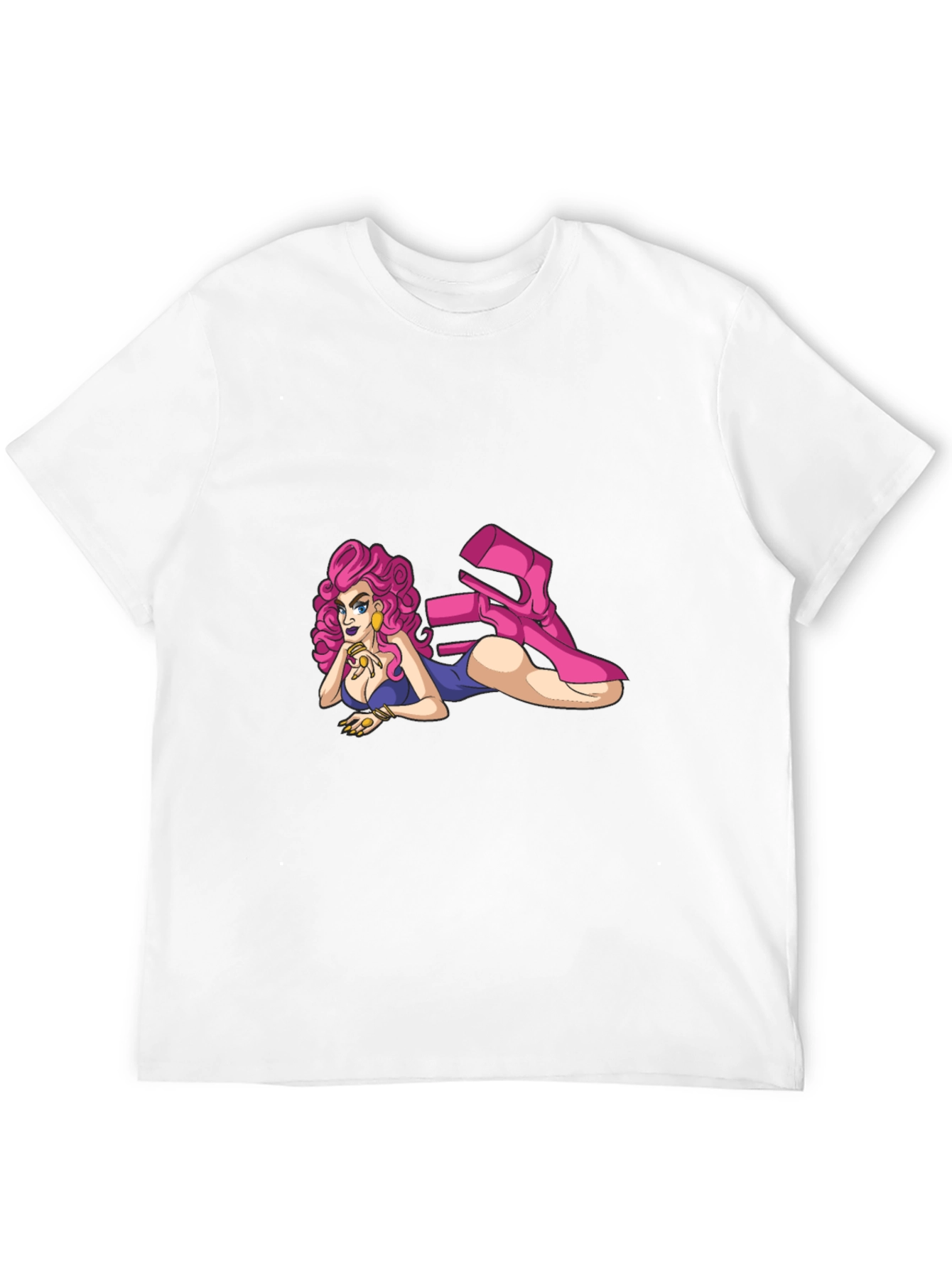 Cartoon Girl T-Shirt - Black