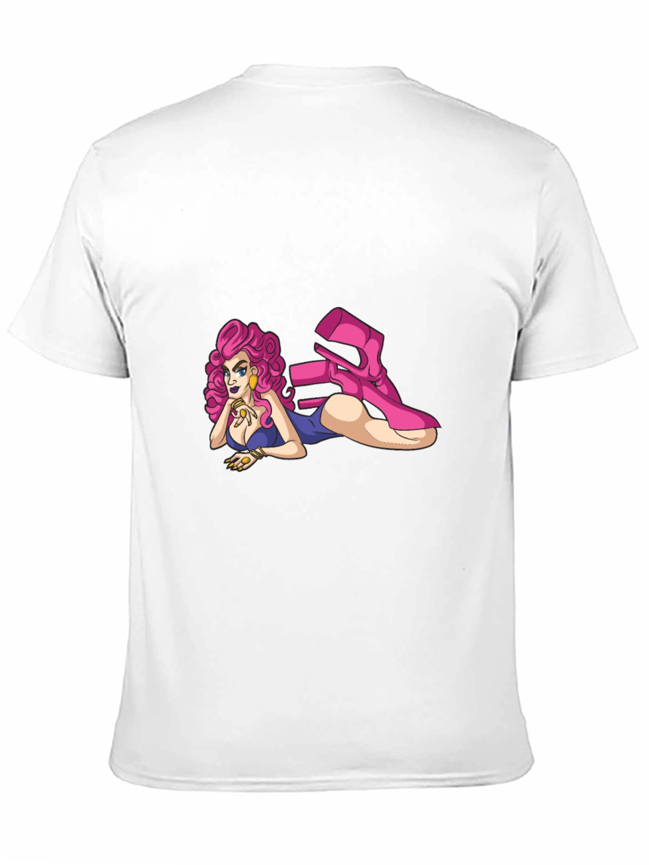 Cartoon Girl T-Shirt - Black