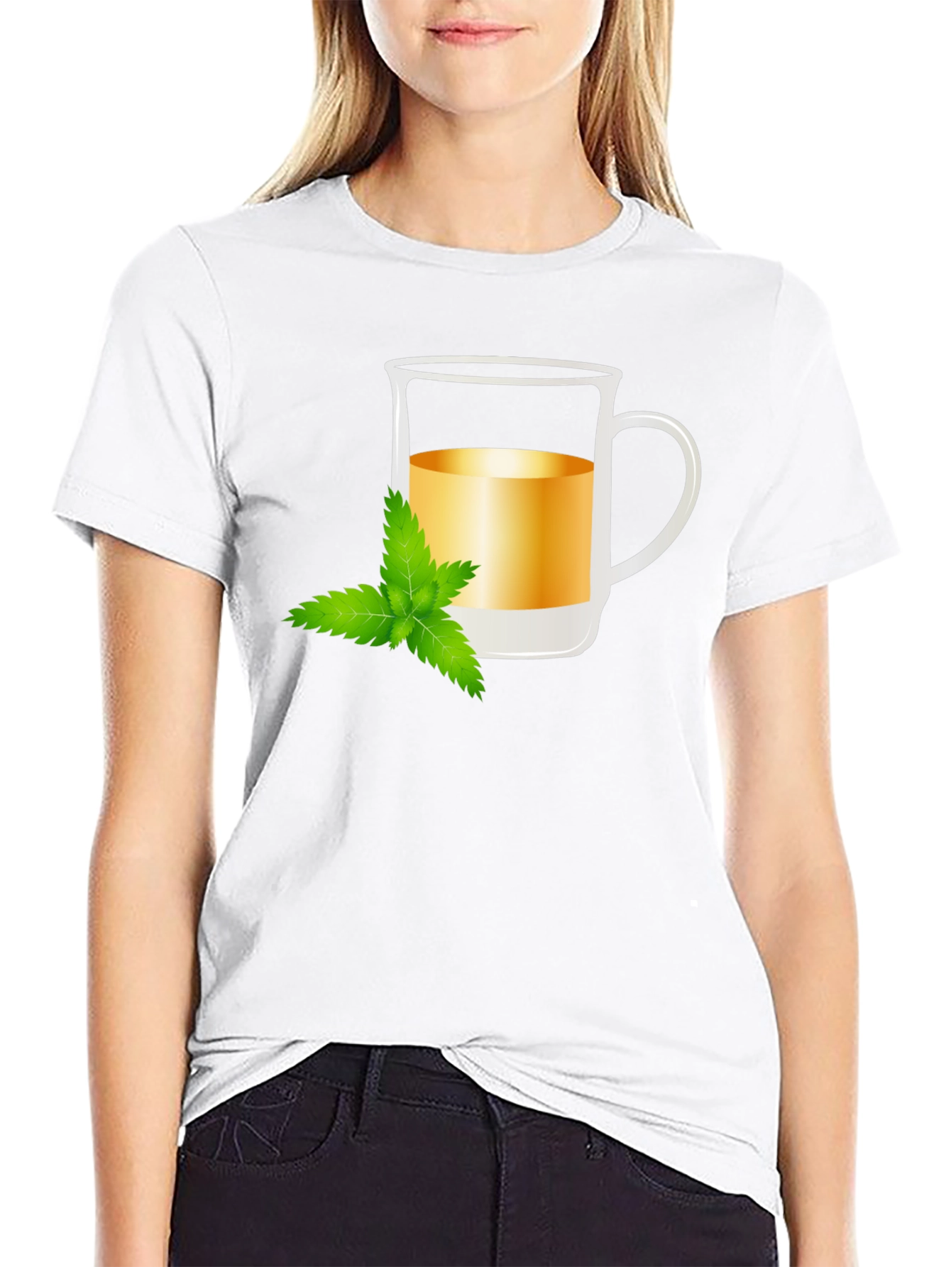 Mint Tea Graphic Tee - Refreshing Style