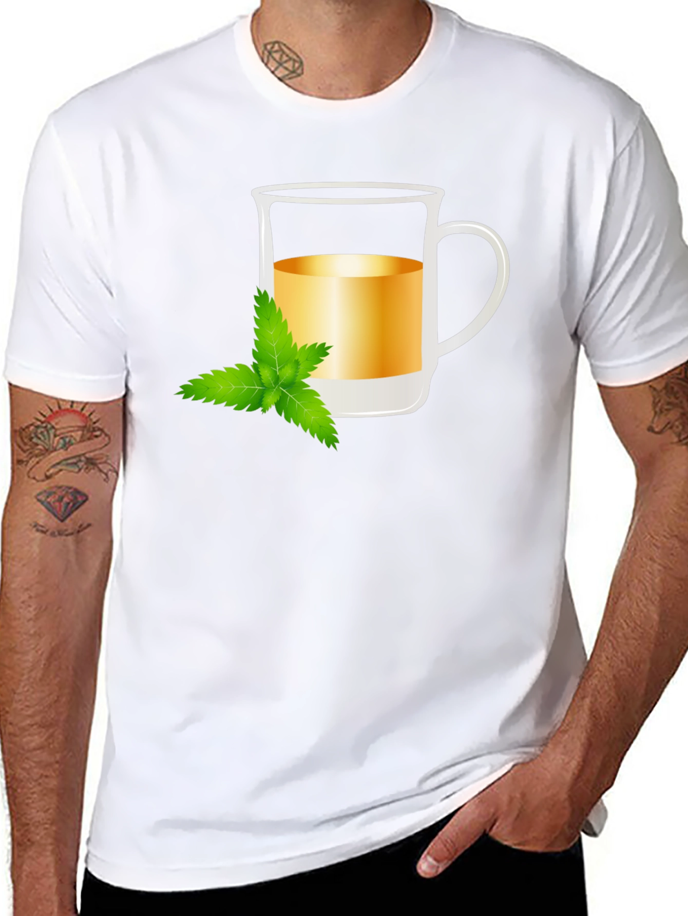 Mint Tea Graphic Tee - Refreshing Style