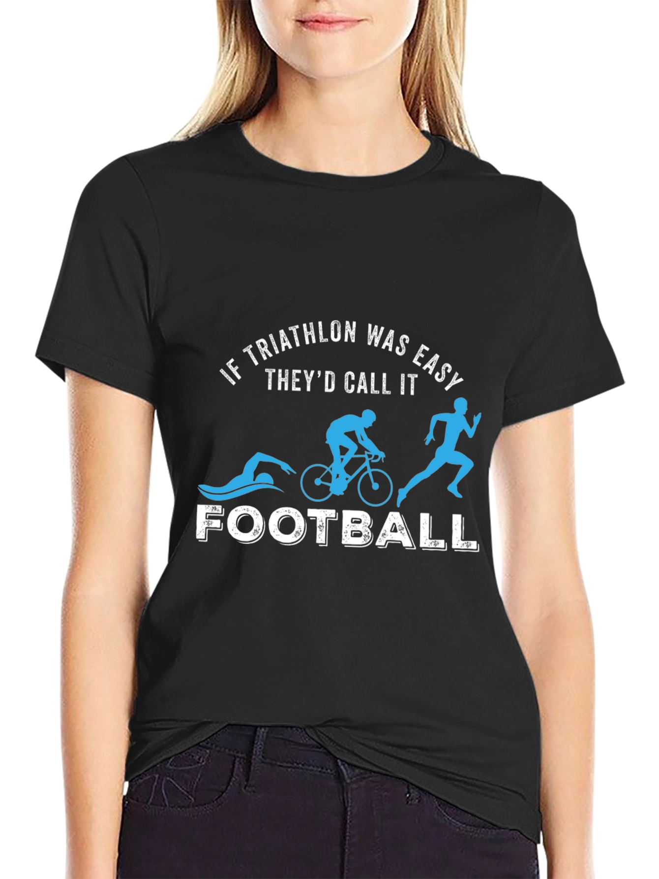 Triathlon Easy Funny Graphic T-Shirt