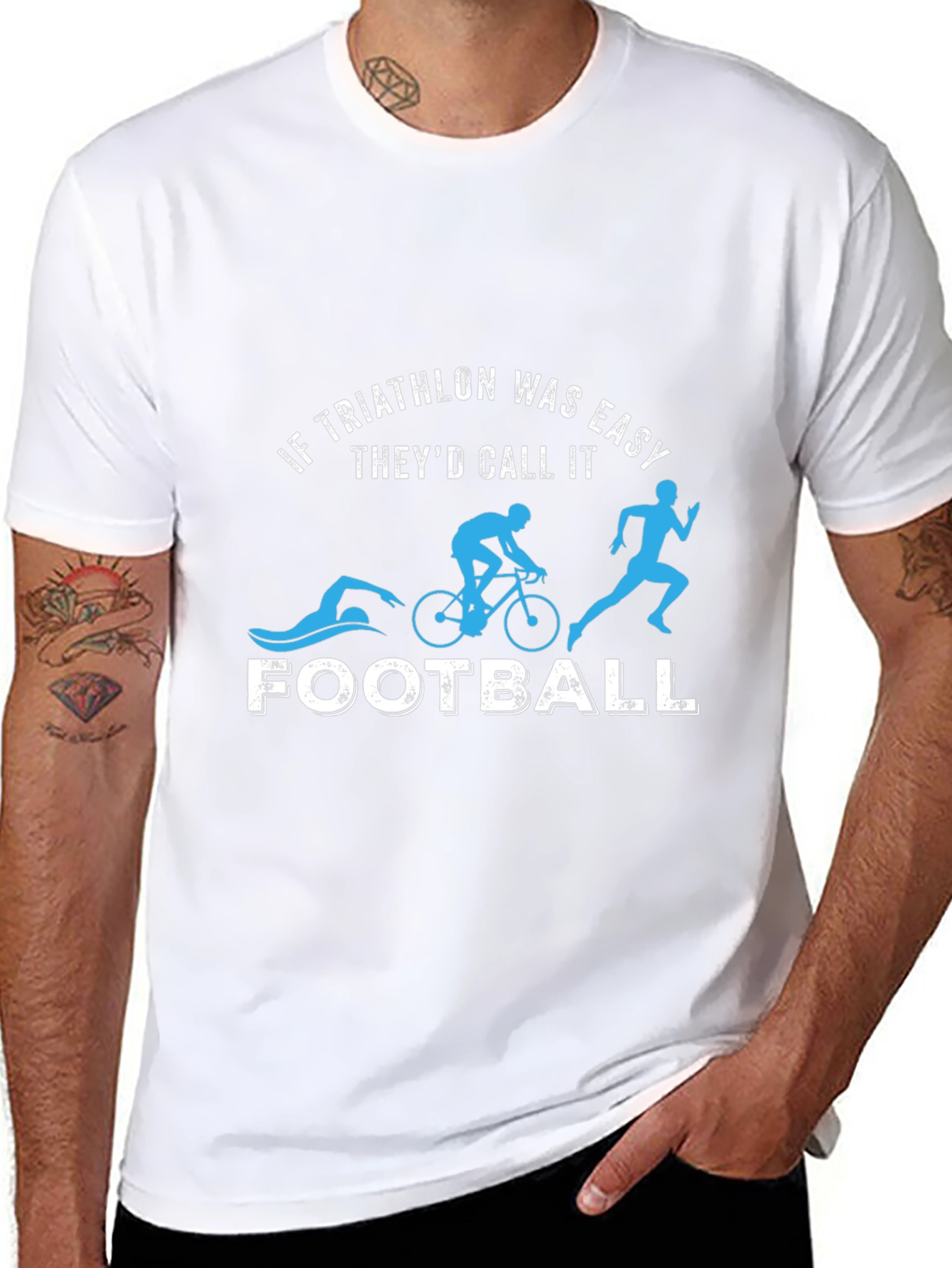 Triathlon Easy Funny Graphic T-Shirt