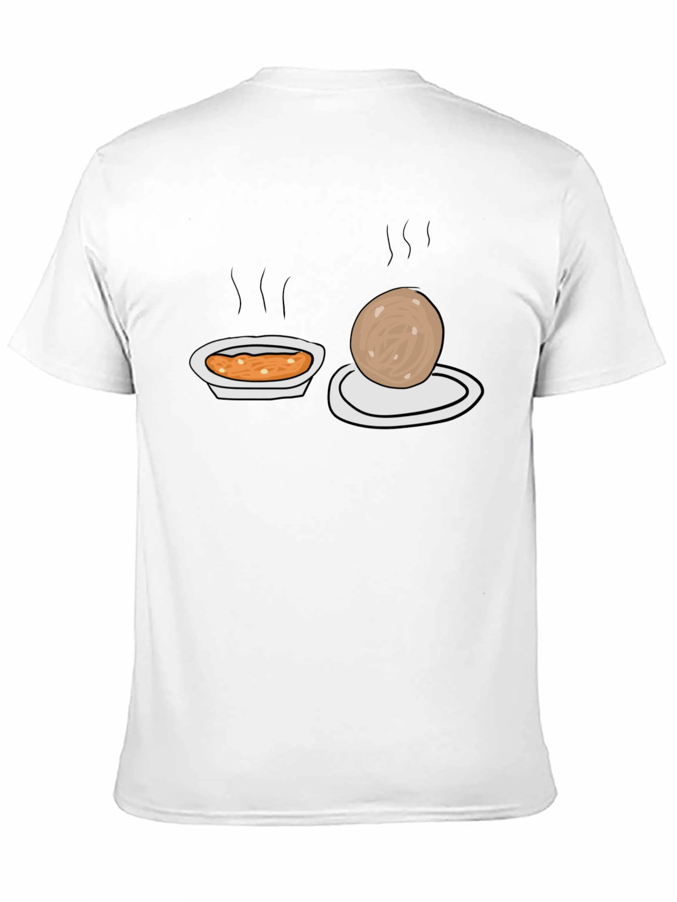 Cartoon Food T-Shirt Black Graphic Tee