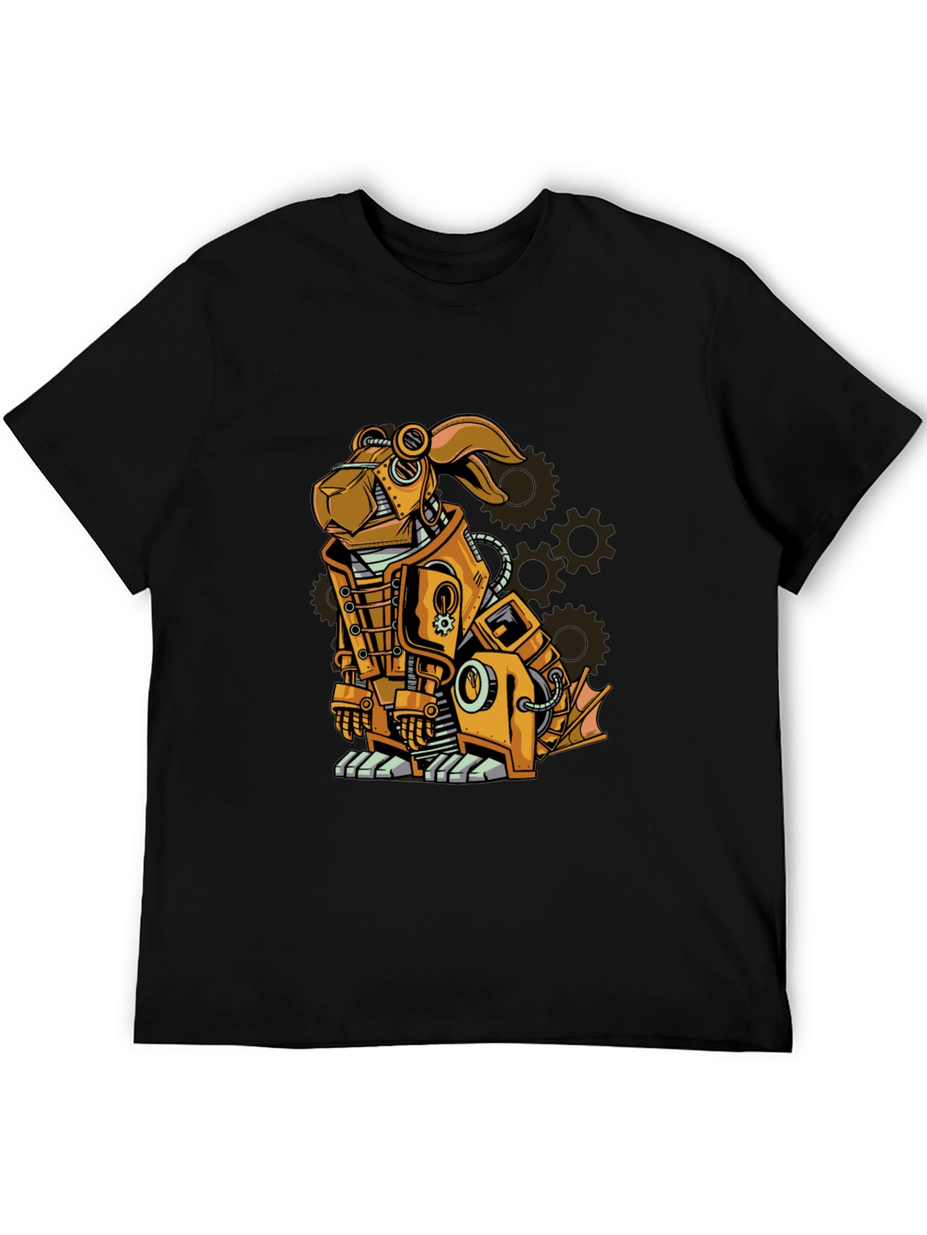 Steampunk Dog Graphic T-Shirt - Unique Design