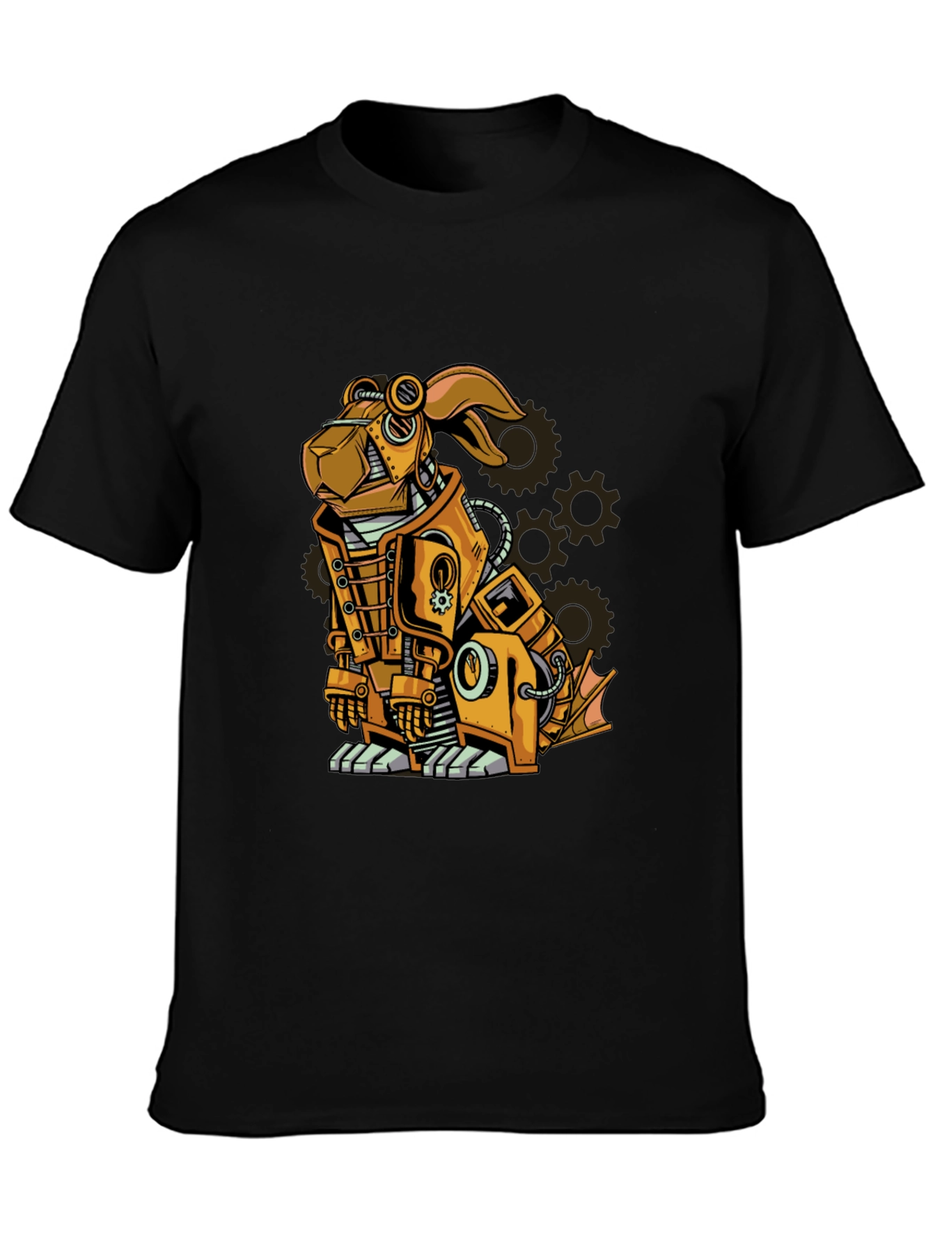 Steampunk Dog Graphic T-Shirt - Unique Design