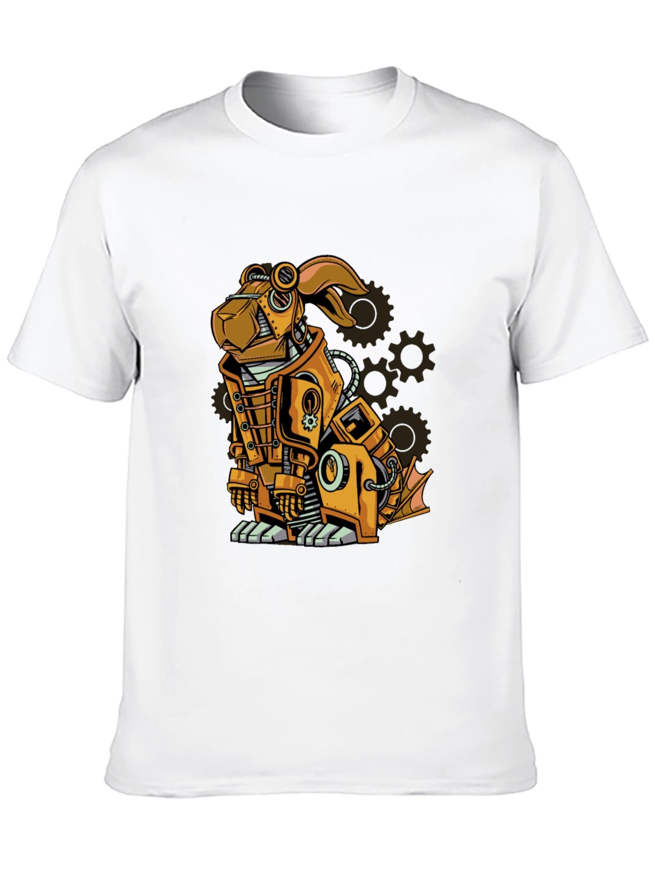 Steampunk Dog Graphic T-Shirt - Unique Design