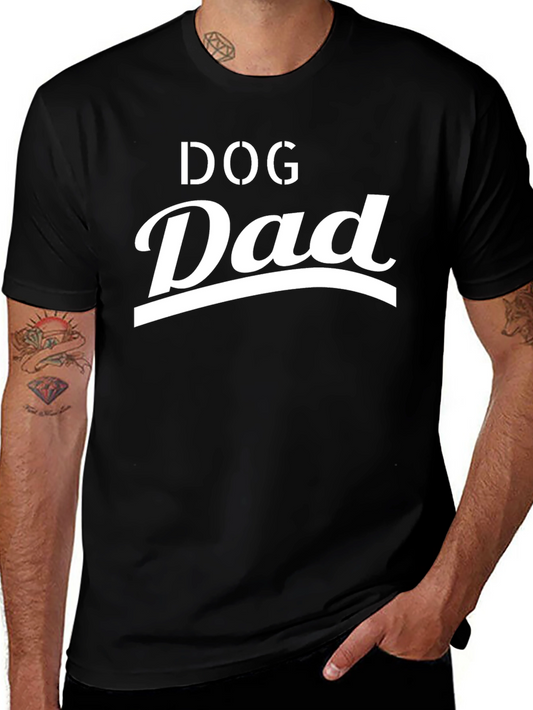 Dog Dad T-Shirt - Black Graphic Tee for Dog Lovers