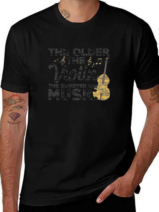 Vintage Violin Music T-Shirt - The Older The Violin