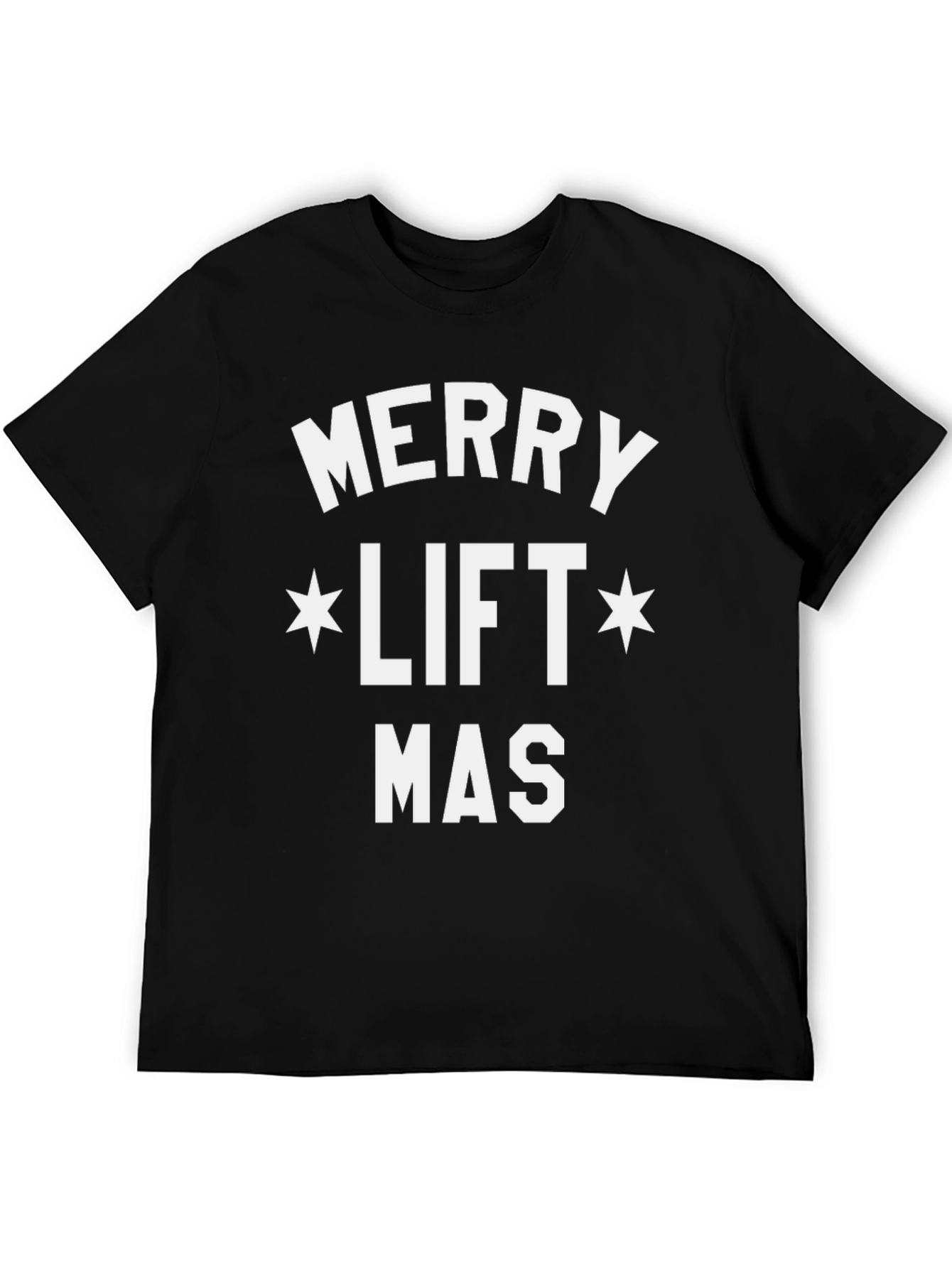 Merry Liftmas Black Graphic Tee