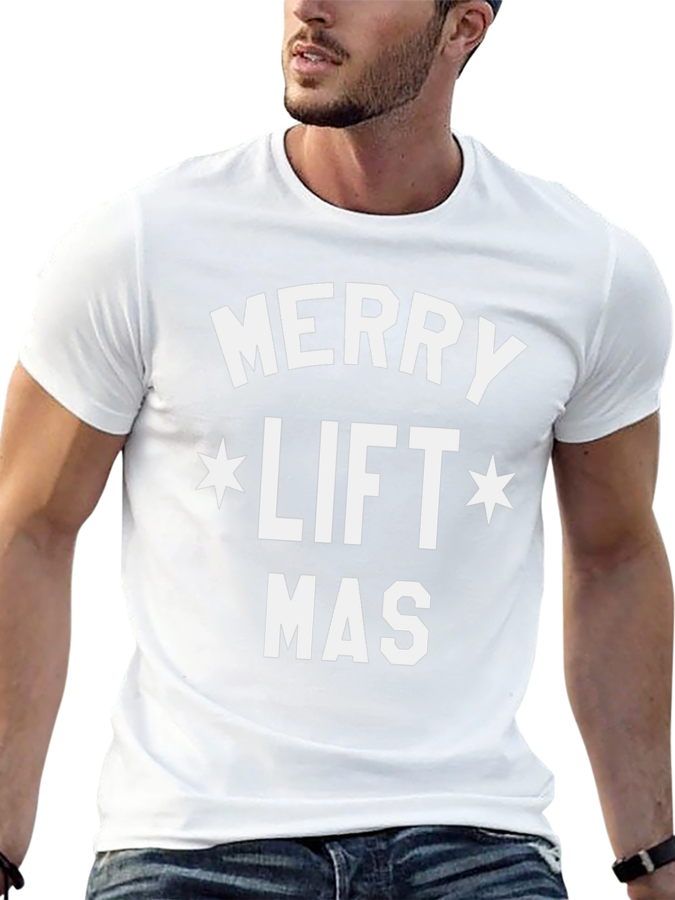 Merry Liftmas Black Graphic Tee