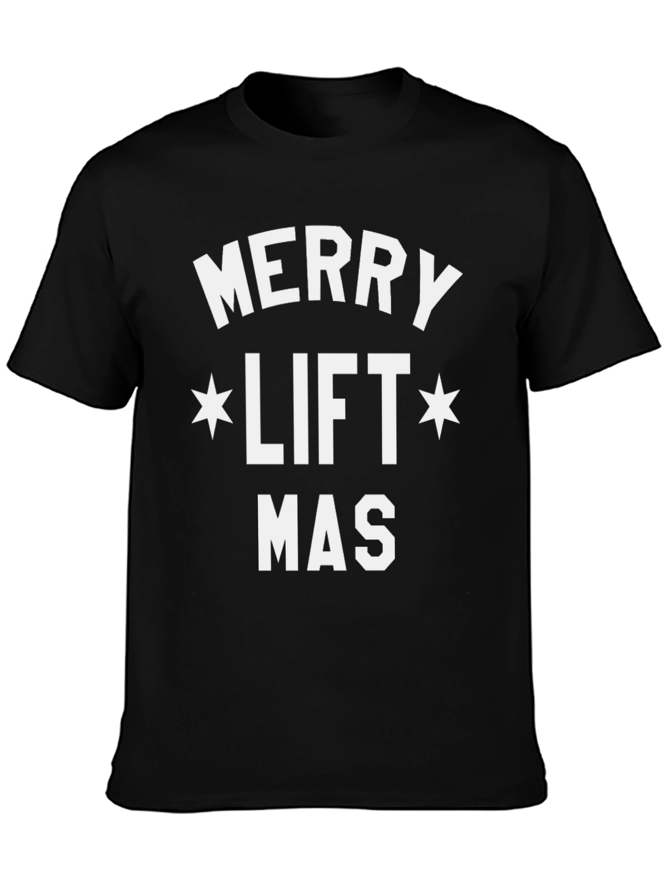 Merry Liftmas Black Graphic Tee