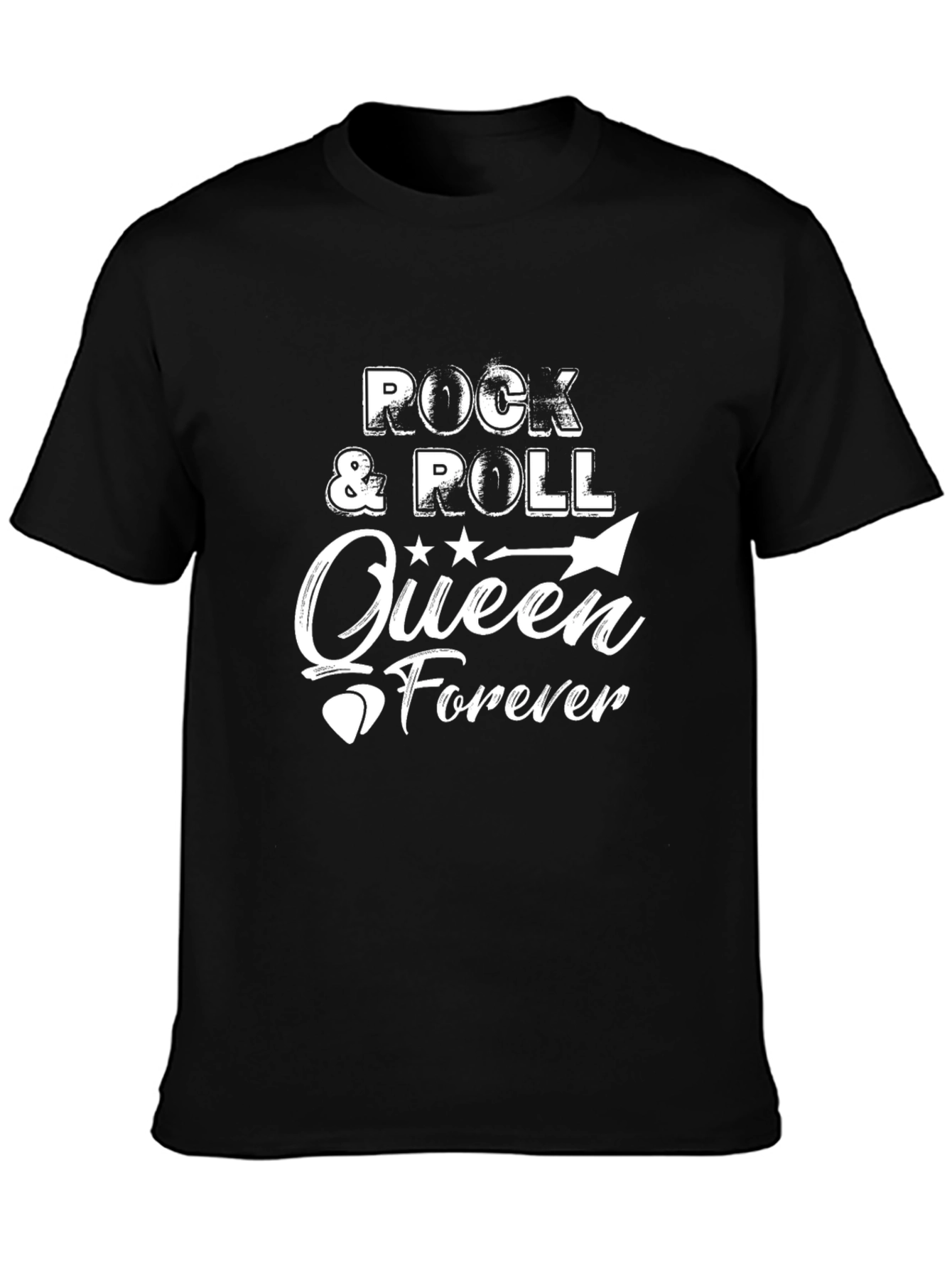 Rock & Roll Queen Forever Black Graphic Tee