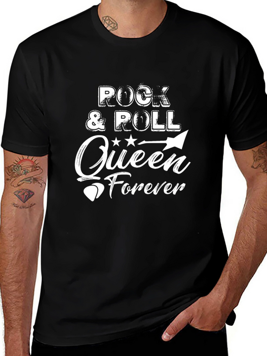Rock & Roll Queen Forever Black Graphic Tee