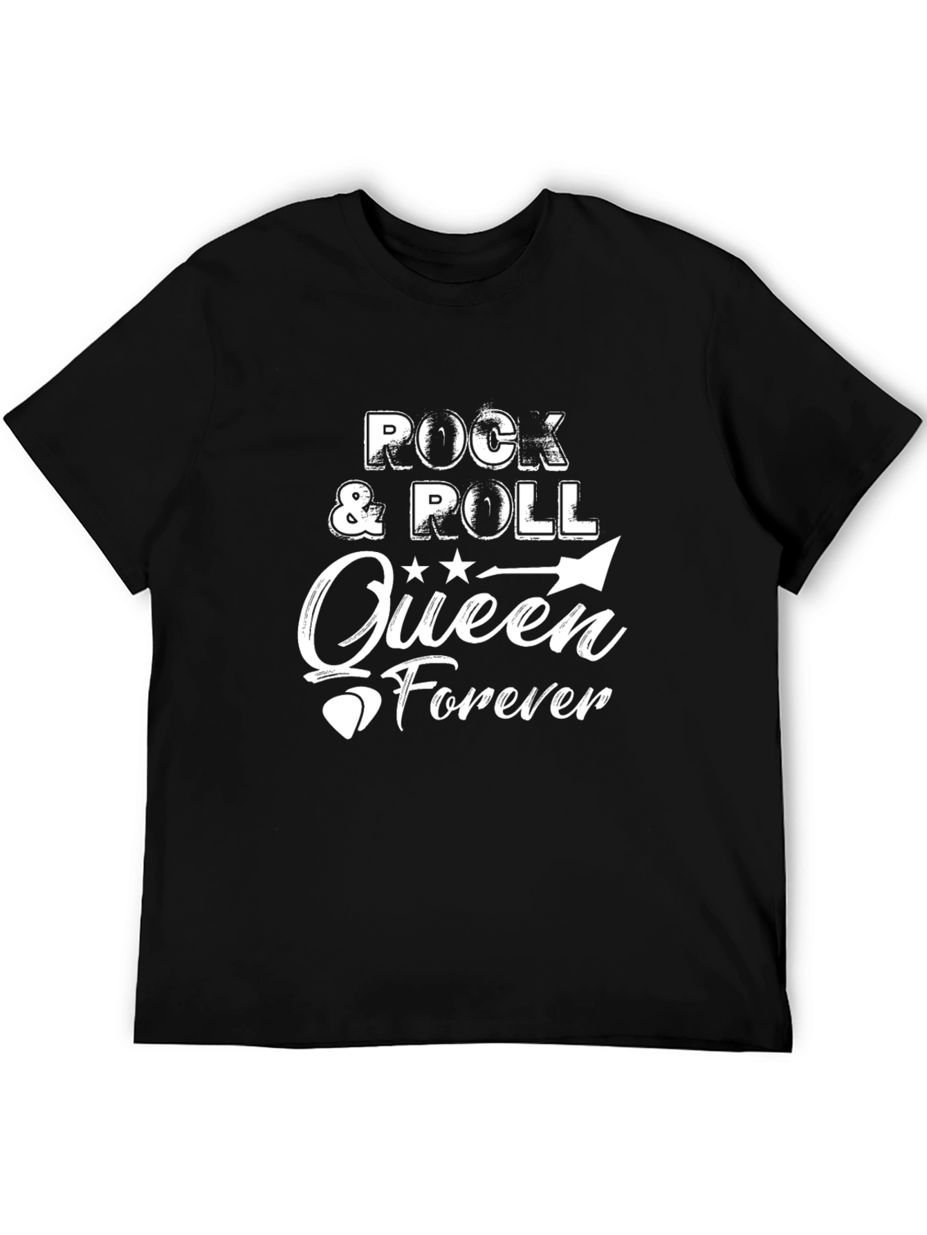 Rock & Roll Queen Forever Black Graphic Tee