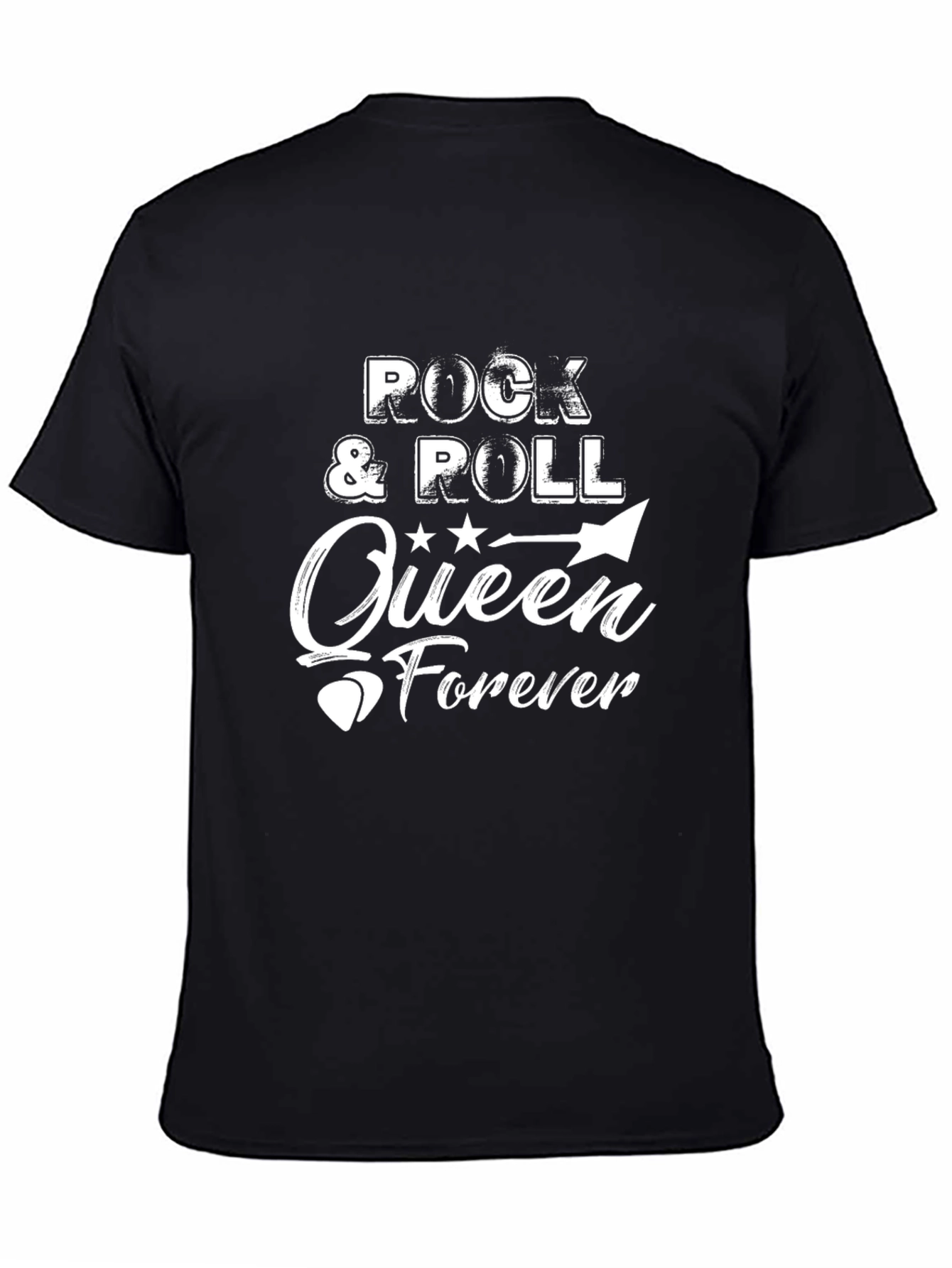Rock & Roll Queen Forever Black Graphic Tee