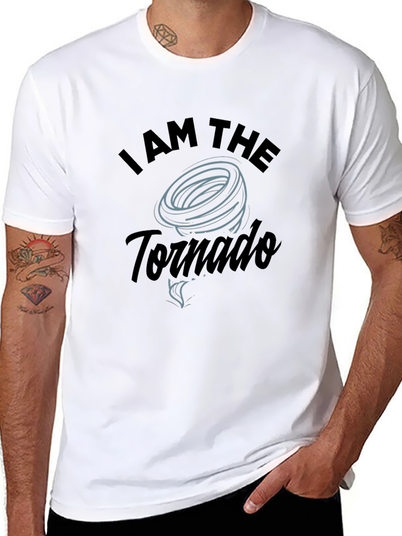 I am the Tornado Black Graphic Tee