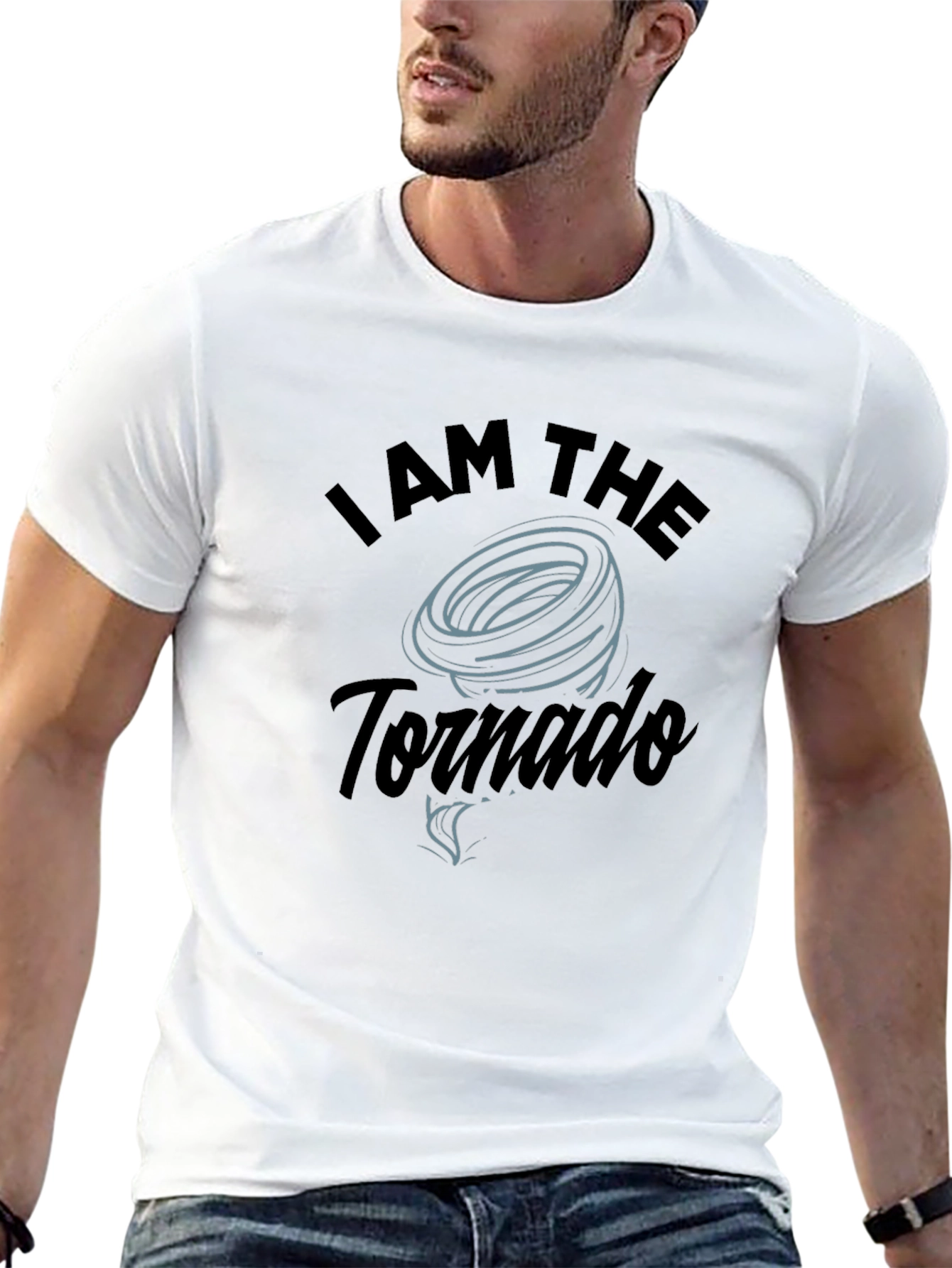 I am the Tornado Black Graphic Tee