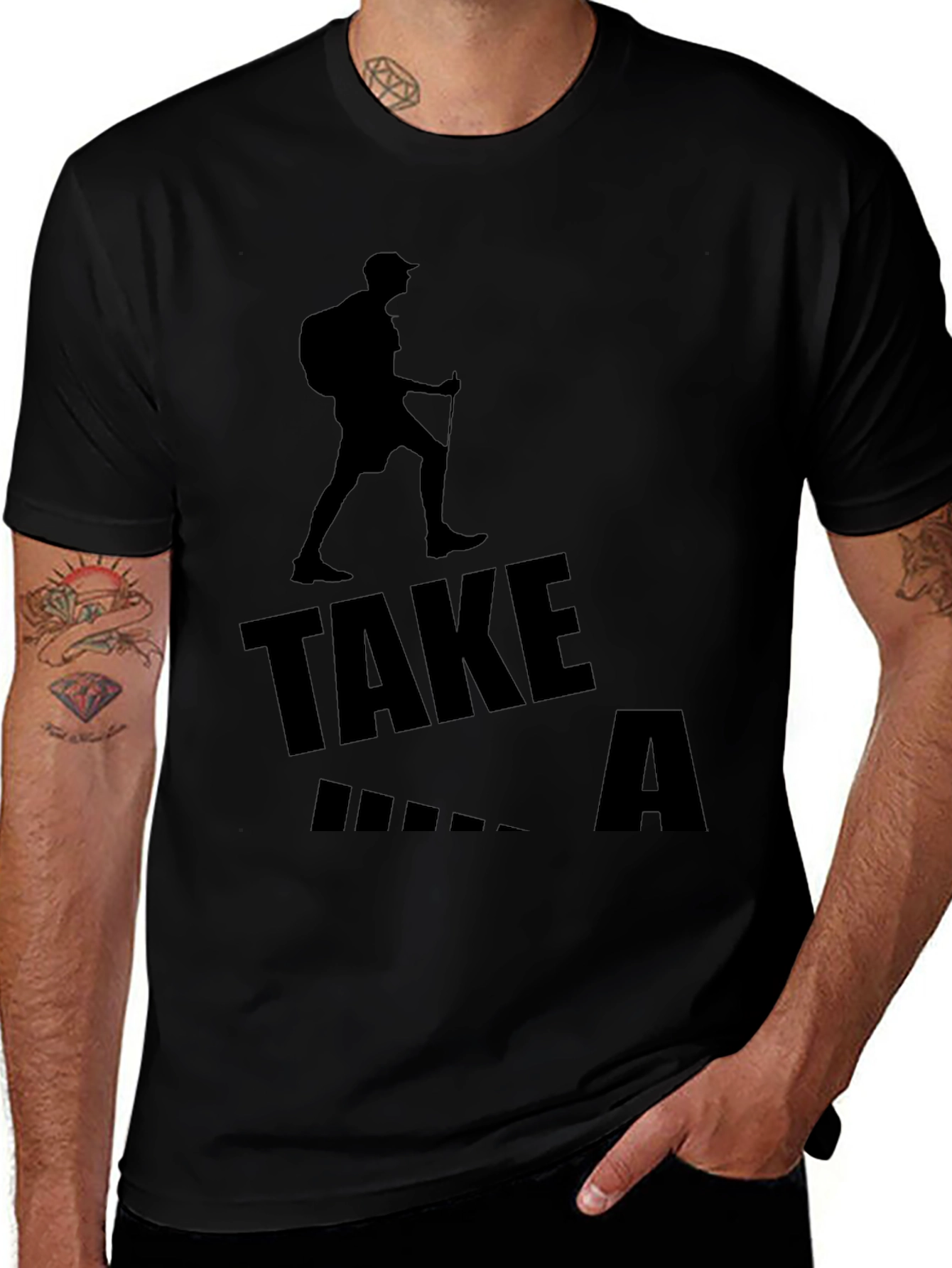 Take a Hike Black Graphic Tee