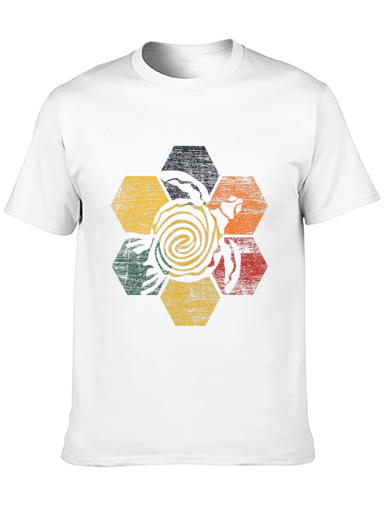Retro Turtle Hexagon Graphic T-Shirt