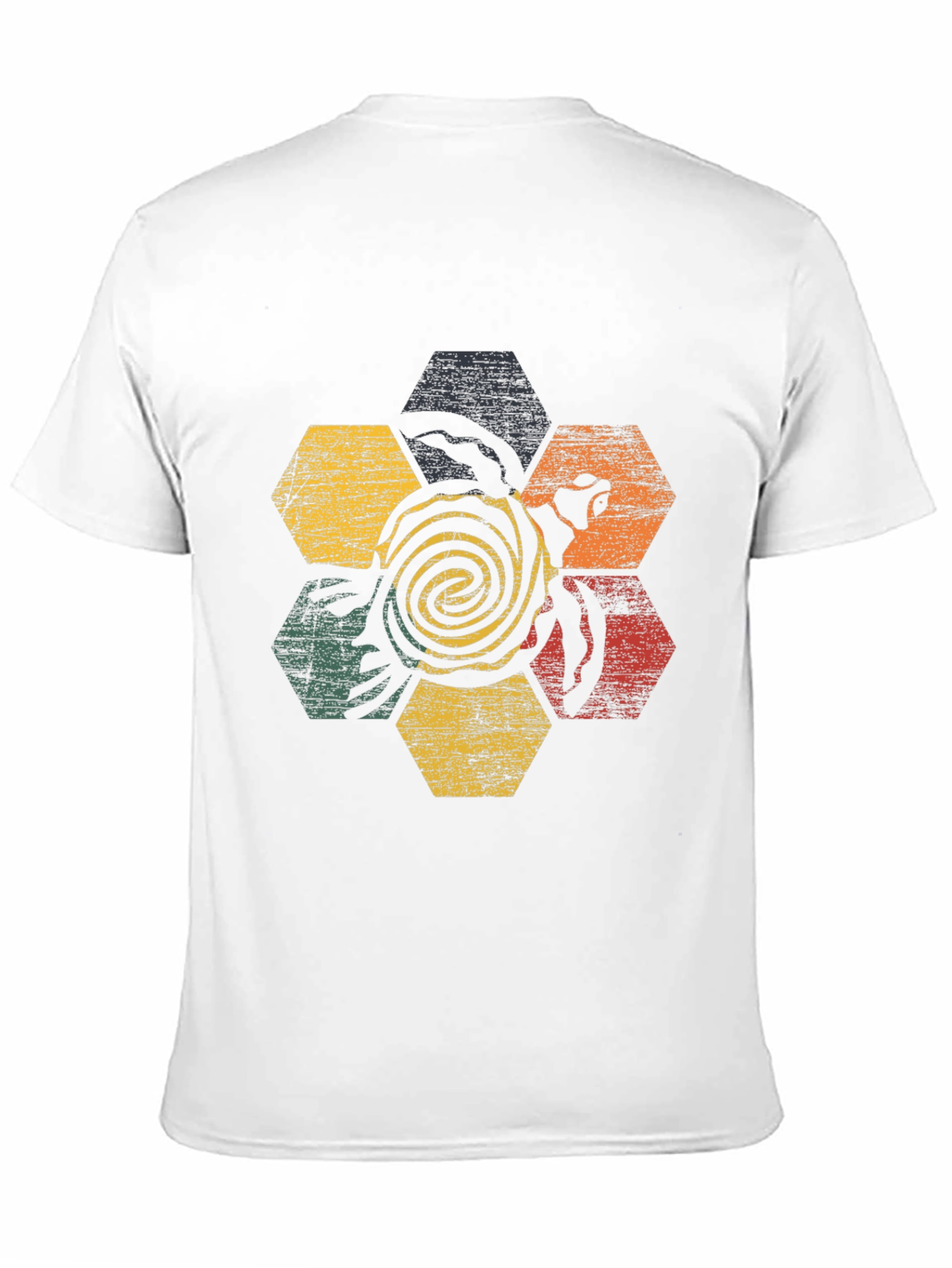 Retro Turtle Hexagon Graphic T-Shirt