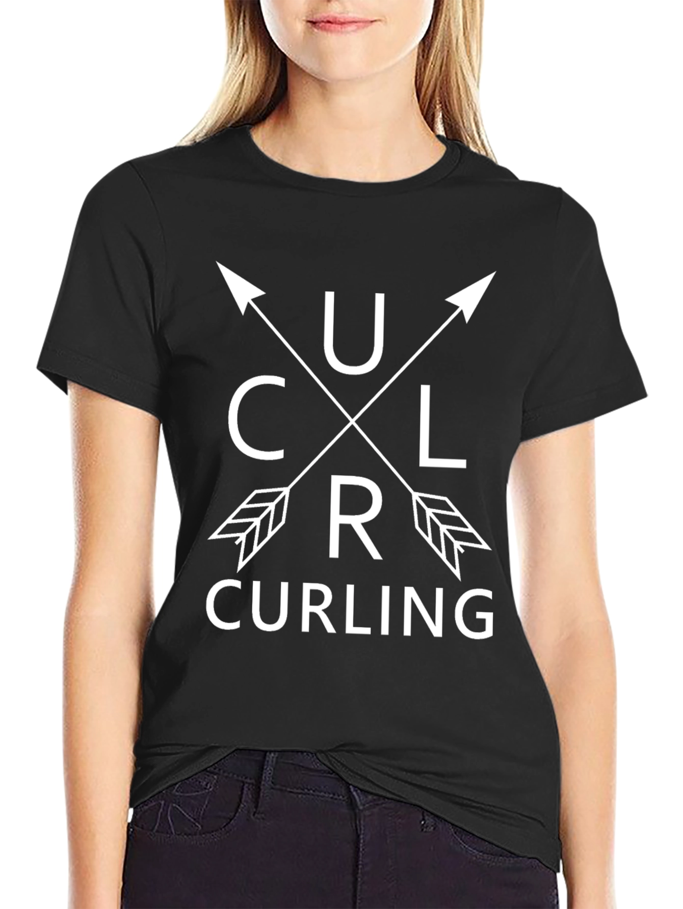 Curling Arrow Graphic Tee -  Cool Sport Shirt