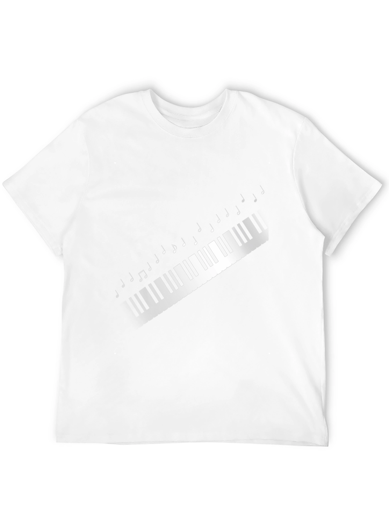 Musical Keys Graphic Tee - Black Casual T-Shirt