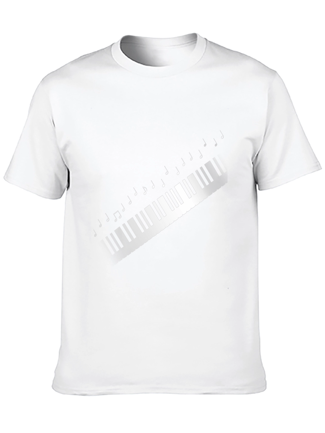 Musical Keys Graphic Tee - Black Casual T-Shirt