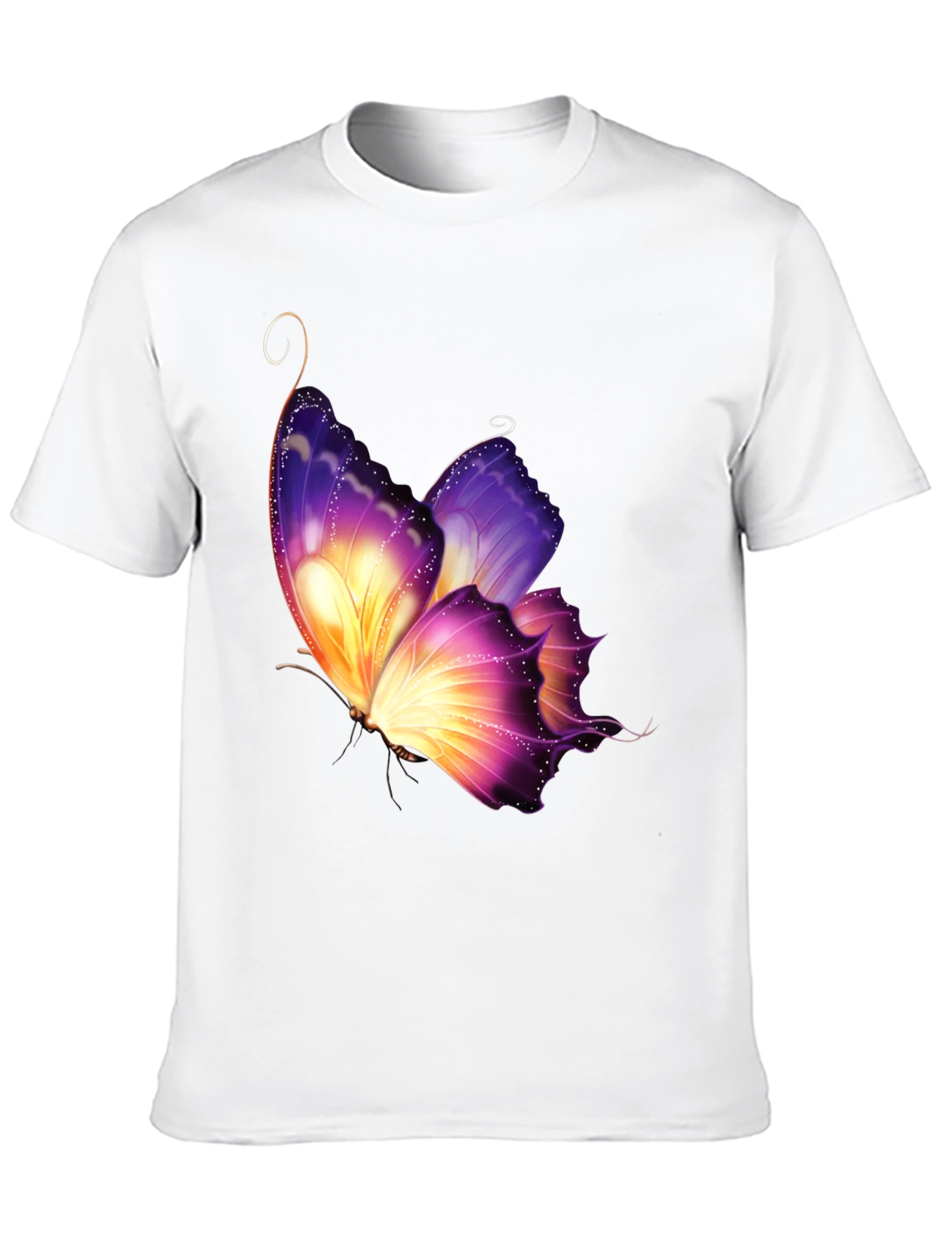 Butterfly Graphic Tee - Stylish Mens Black T-Shirt