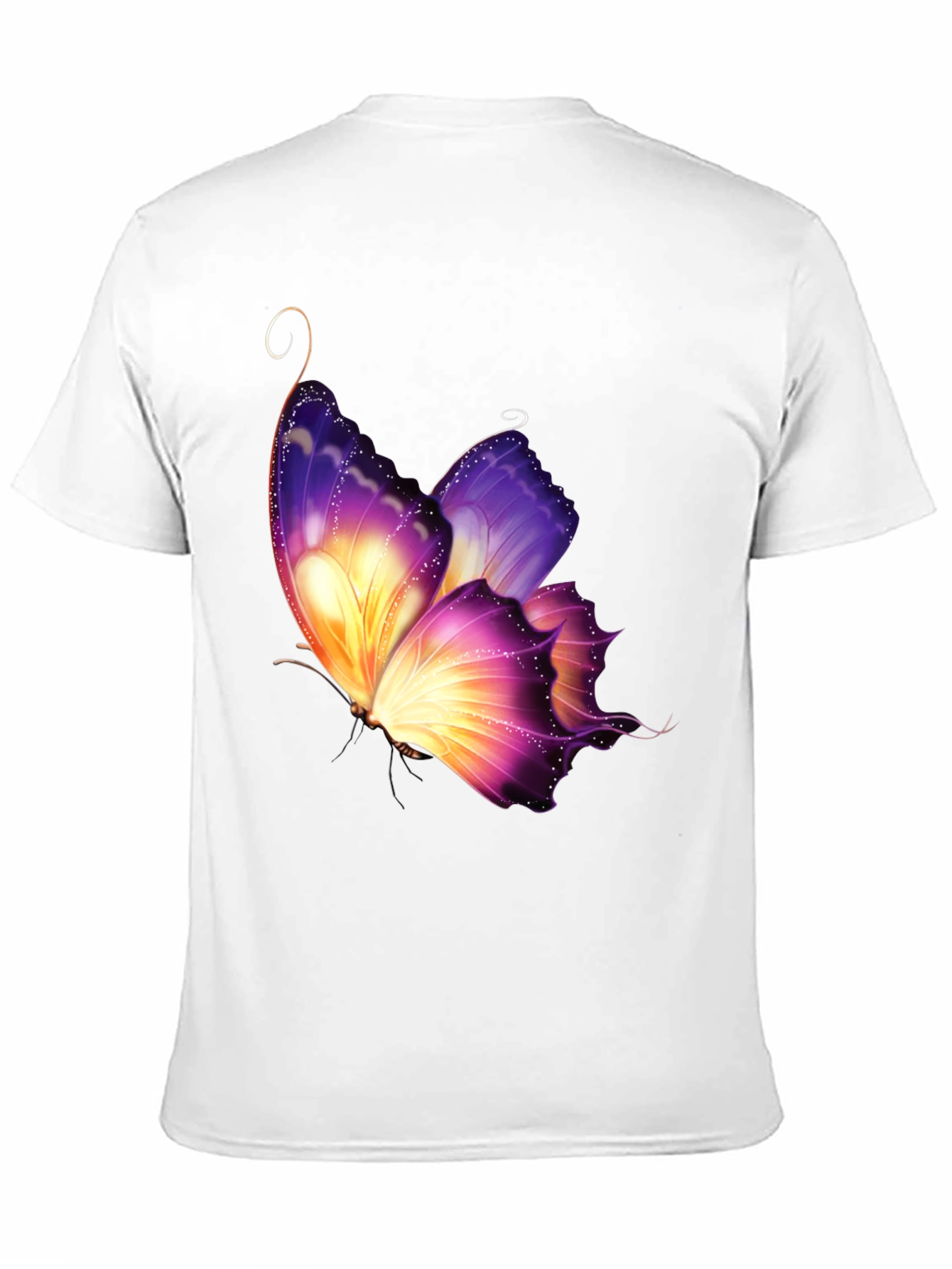 Butterfly Graphic Tee - Stylish Mens Black T-Shirt