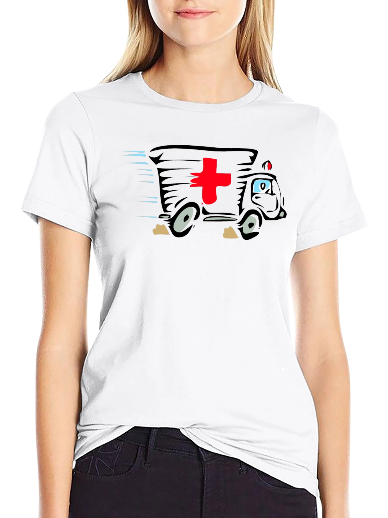 Funny Cartoon Ambulance T-Shirt - Medical Humor Tee