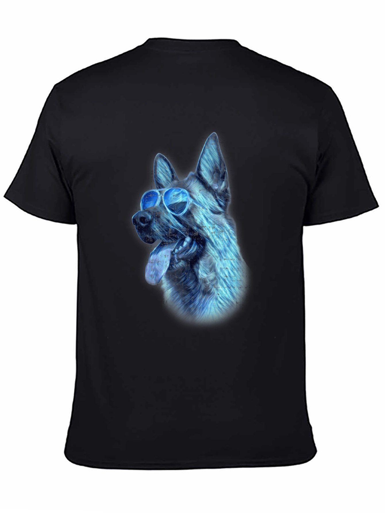 Cool Dog Graphic Tee - Black Cotton Blend