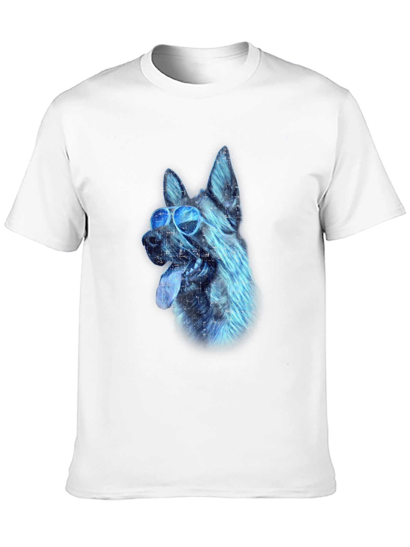 Cool Dog Graphic Tee - Black Cotton Blend