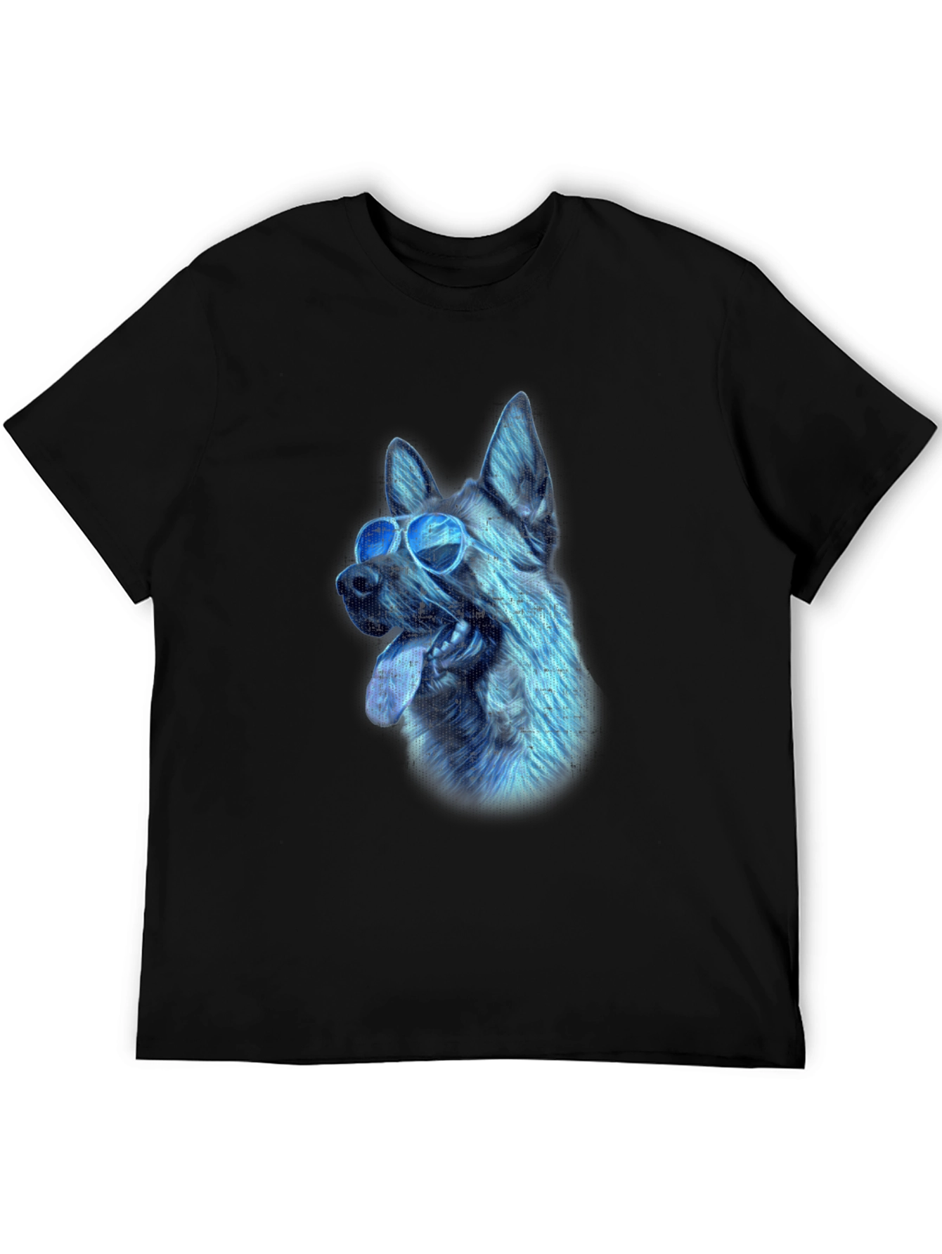 Cool Dog Graphic Tee - Black Cotton Blend