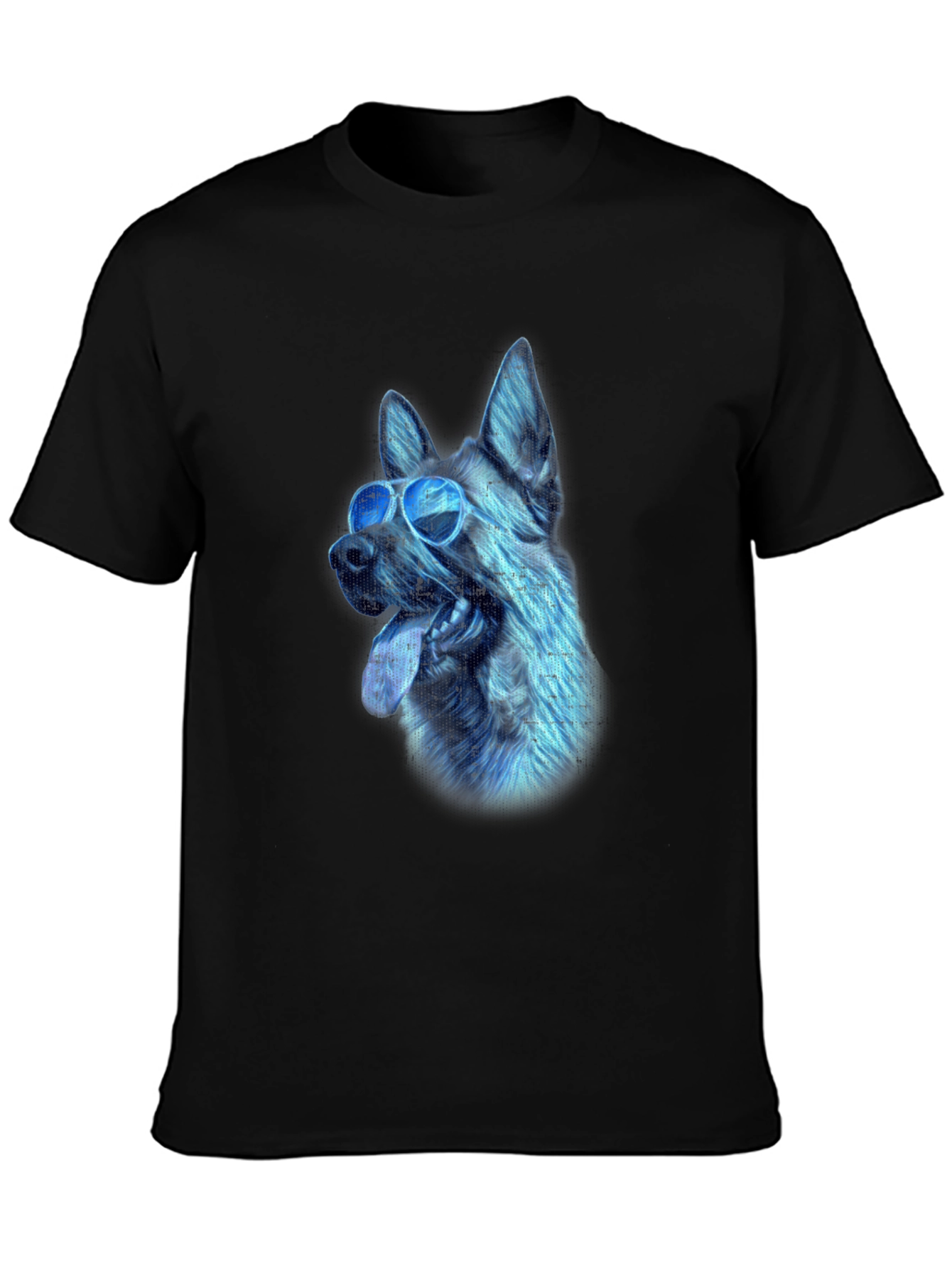 Cool Dog Graphic Tee - Black Cotton Blend