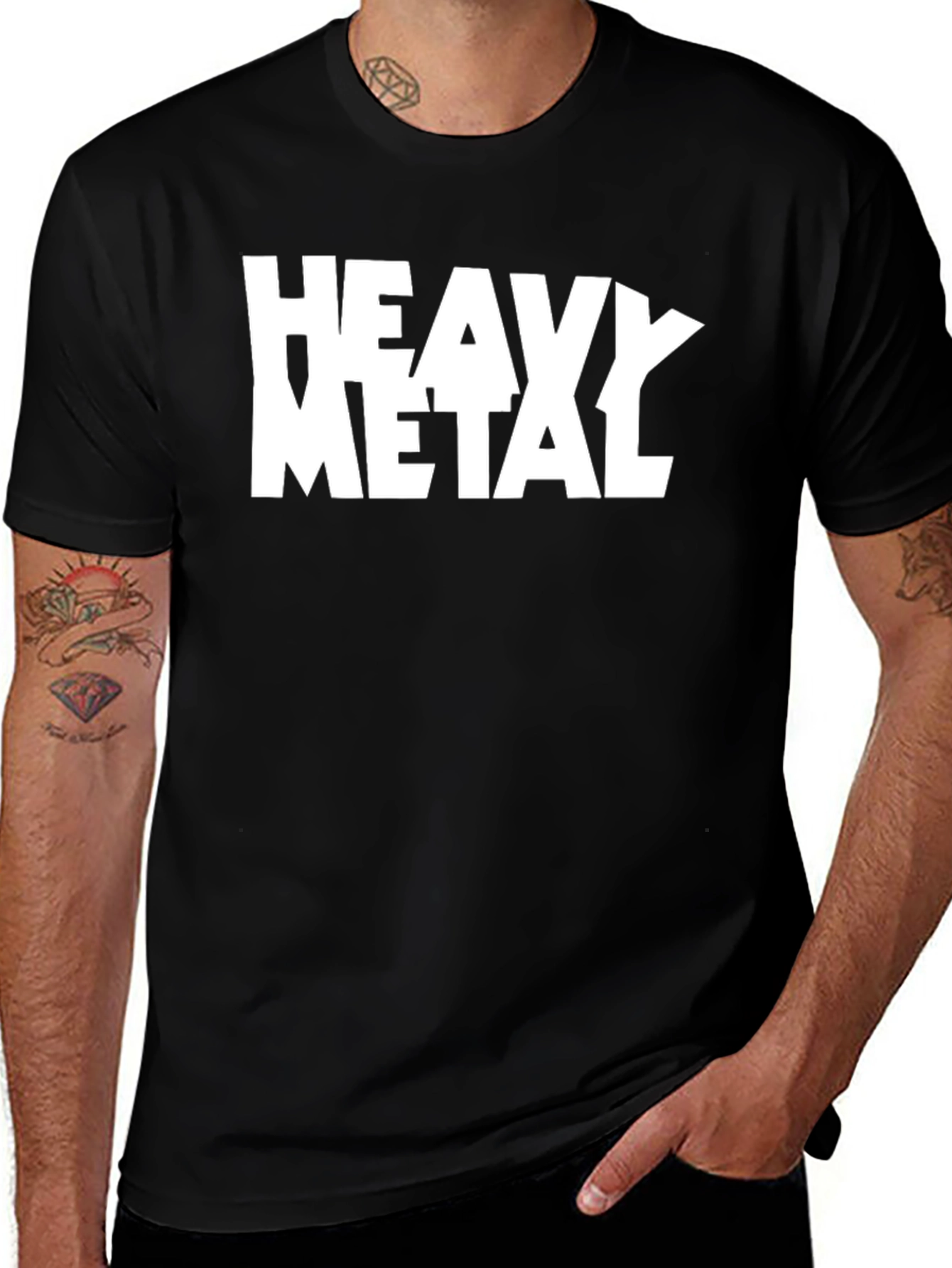 Heavy Metal Graphic Tee - Black Cotton T-Shirt