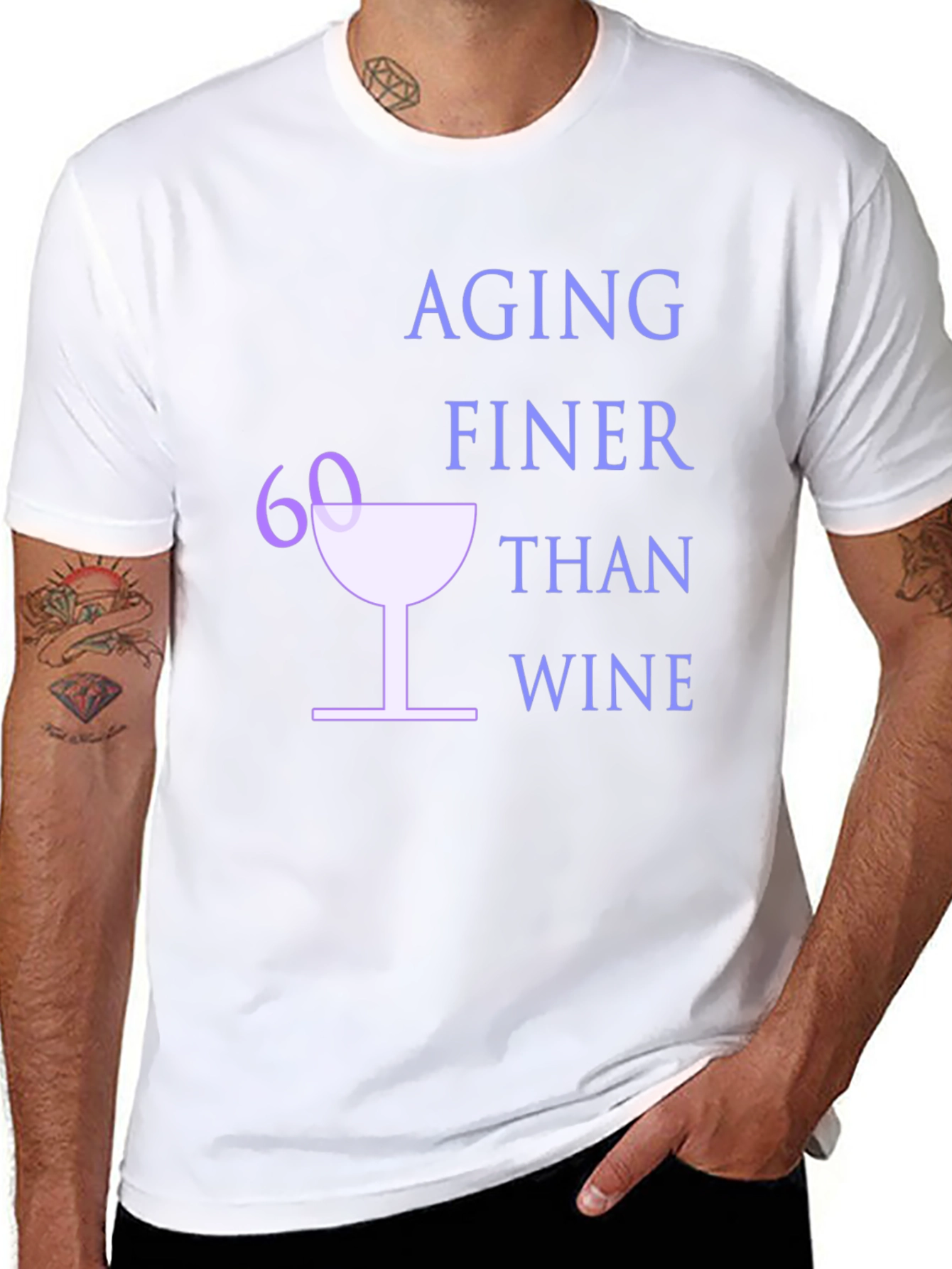 Aging Finer Than Wine - 60th Birthday T-Shirt