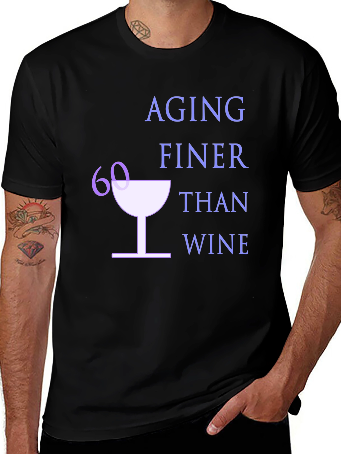 Aging Finer Than Wine - 60th Birthday T-Shirt
